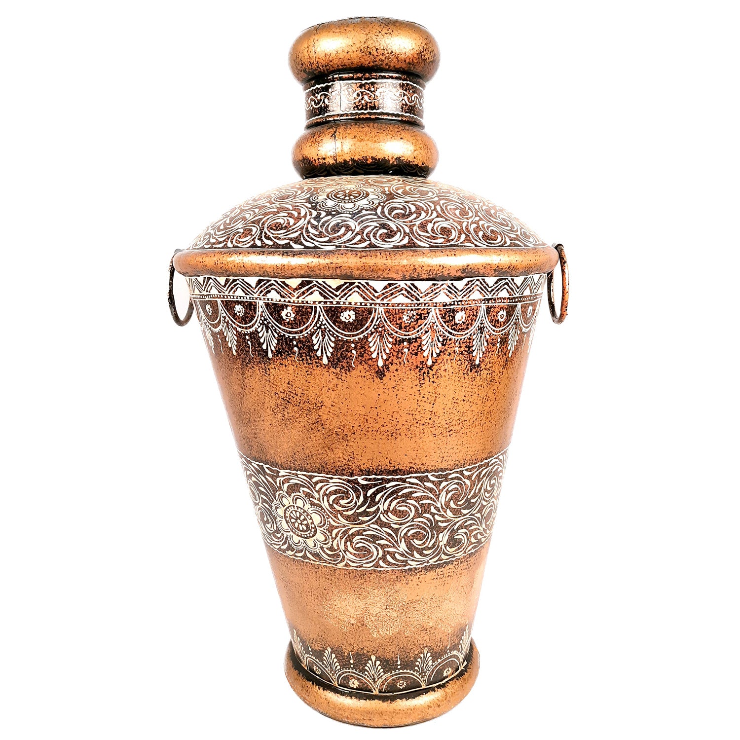 Big Flower Vase | Corner Metal Vase | Long Vases - For Home Decor, Living Room, Entrance, Hallway & Gifts - 25 Inch - Apkamart