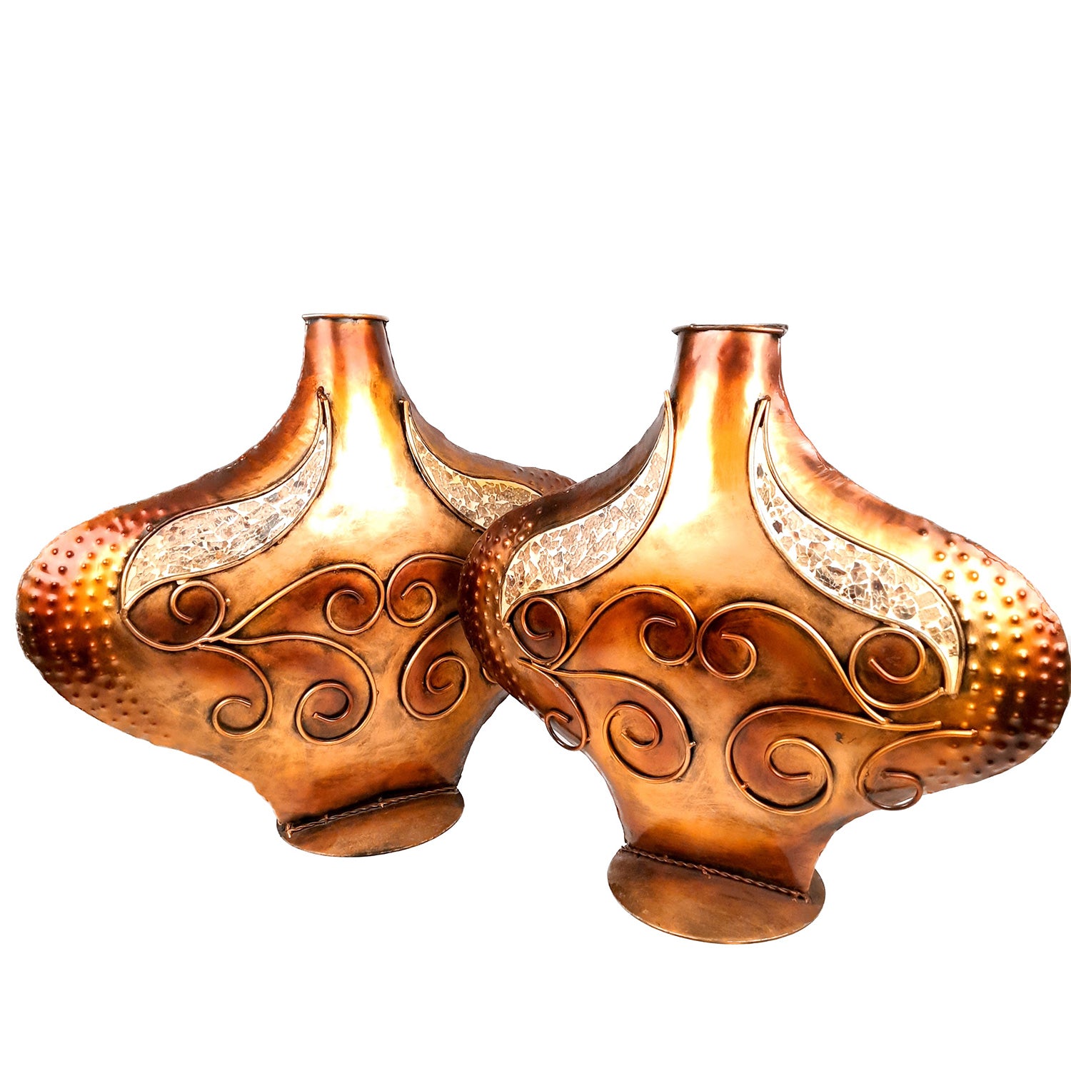 Vase Set | Flower Pot for Center Table | Vases For Living Room, Home Decoration, Office Decor & Gifts (Pack of 2) - Apkamart