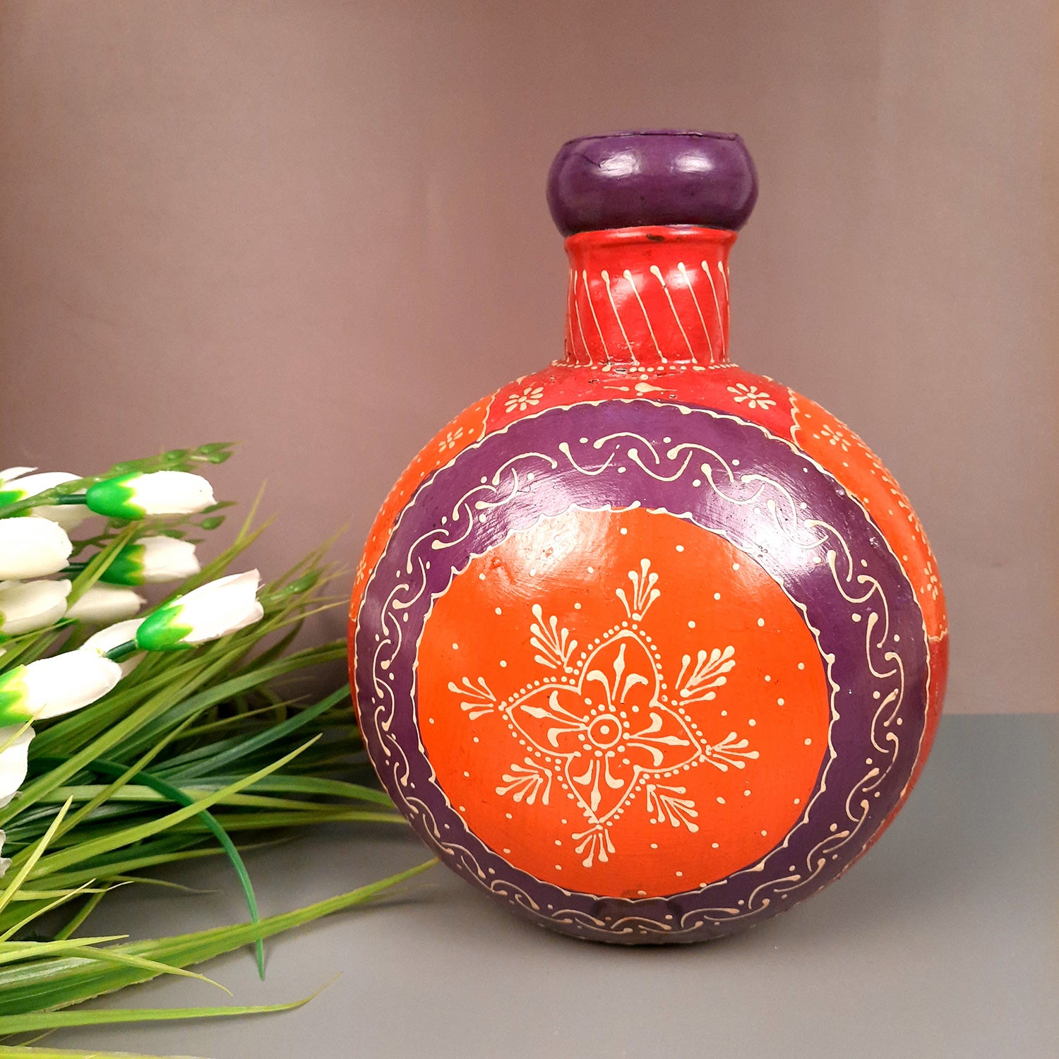 Flower Pot | Decorative Vases - For Home & Table decor - 10 Inch - Apkamart