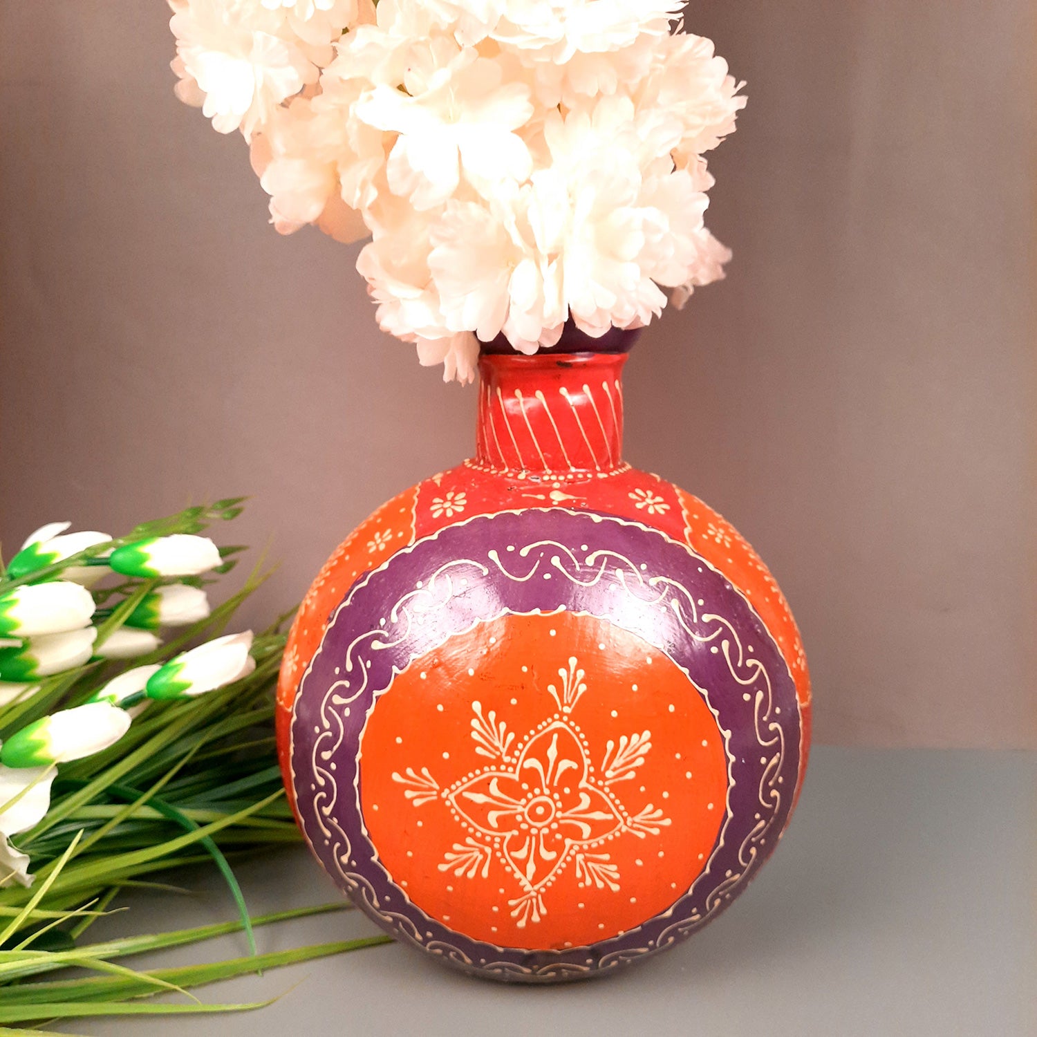 Flower Pot | Decorative Vases - For Home & Table decor - 10 Inch - Apkamart