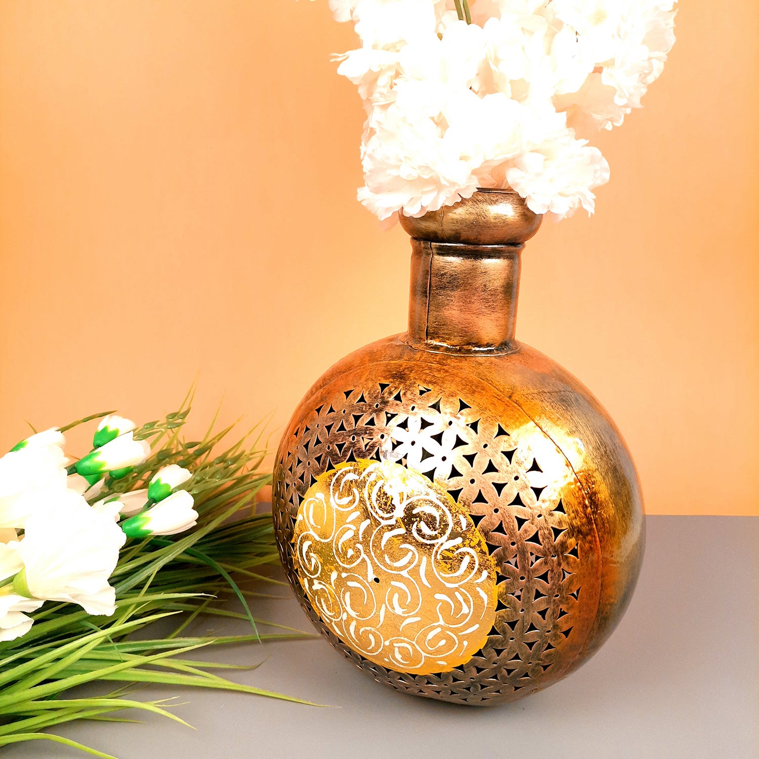 Flower Vase | Decorative Pot | Designer Flower Pot for Living Room, Table, Office, Bedroom & Home Decor | Stylish Modern Vase for Artificial Flower - 12 Inch - Apkamart #Style_Design 2