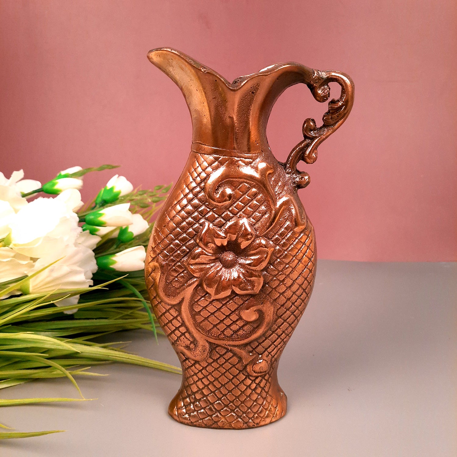 Flower Vase | Pots for Flowers - Metal - For Tabletop, Living Room, Home & Office Decoration | Centerpiece for Table Decoration |Vases for Gifts - 10 Inch