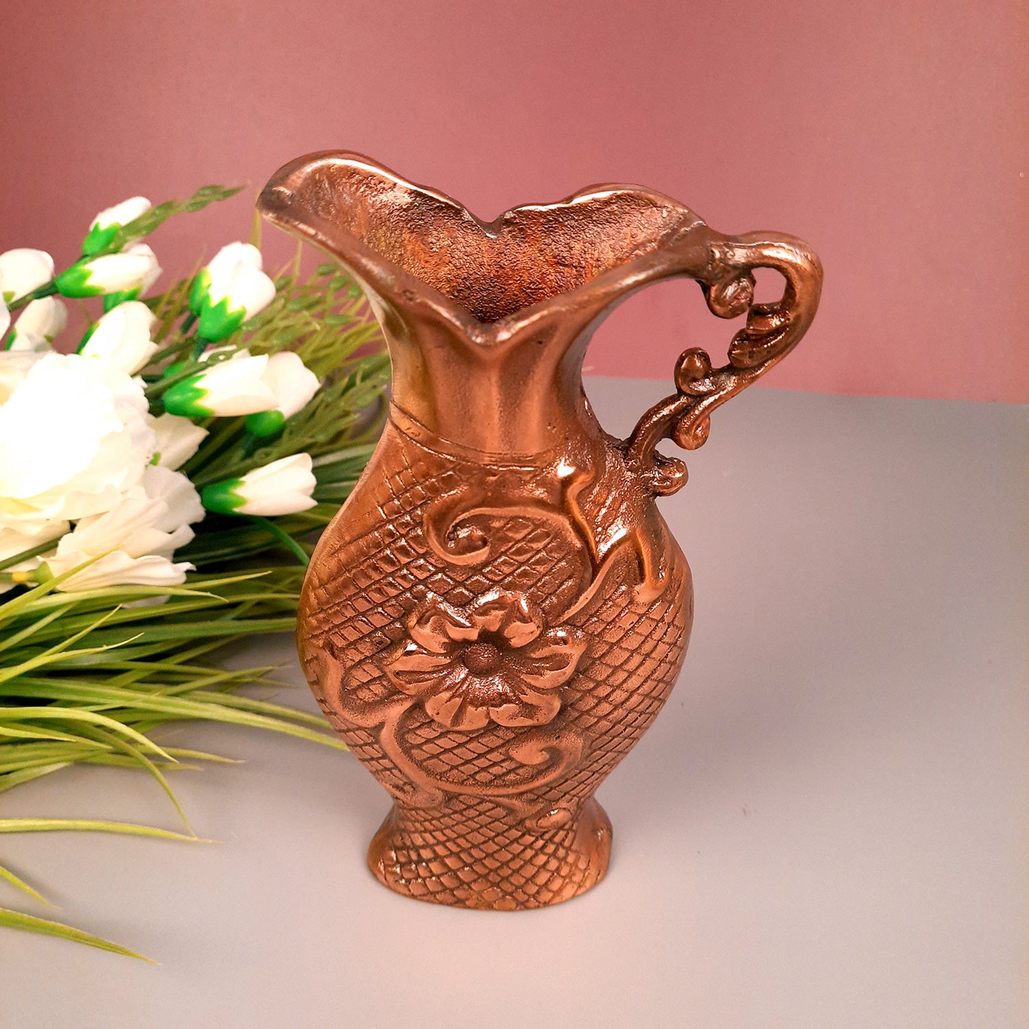 Flower Vase | Pots for Flowers - Metal - For Tabletop, Living Room, Home & Office Decoration | Centerpiece for Table Decoration |Vases for Gifts - 10 Inch