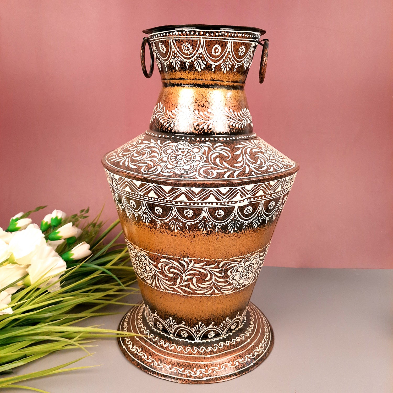 Flower Pot | Corner Vase - For Home Decor & Living Room - 16 Inch - apkamart