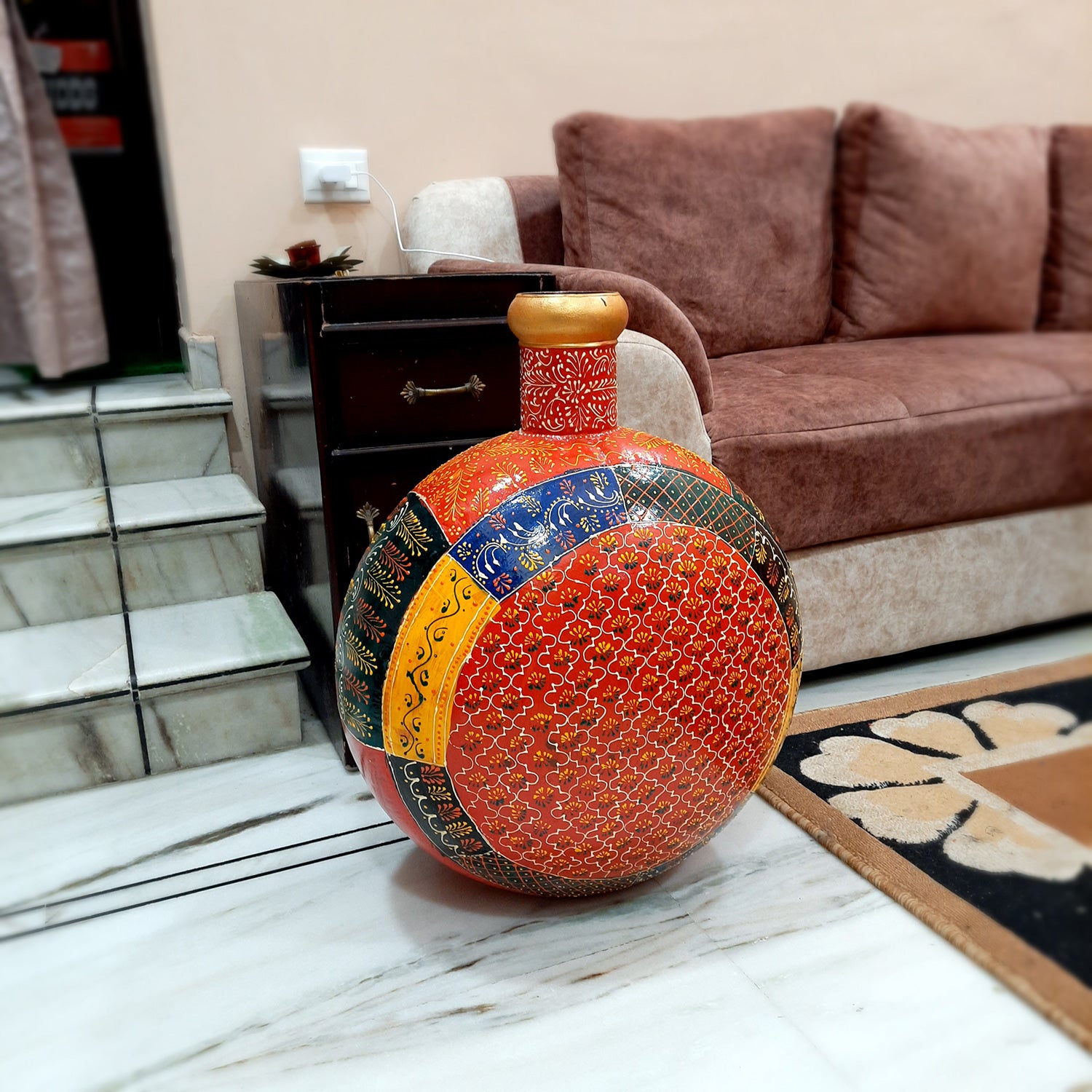 Floor Vase | Big Indoor Flower Pots - For Corner, Entrance, Home Decor & Gifts - 24 Inch - Apkamart