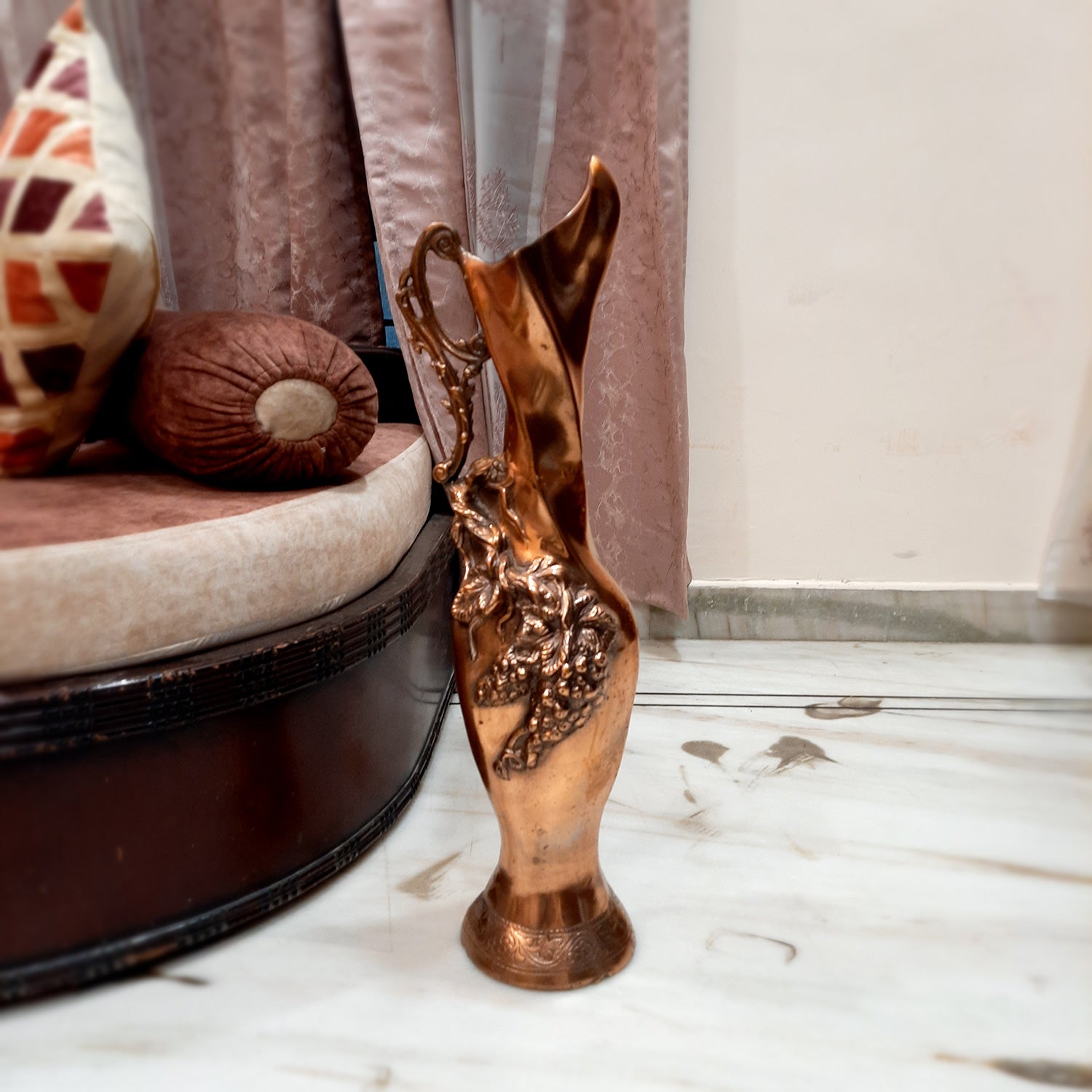 Flower pot | Big Corner Vase - For Living Room & Entrance Decor - 25 Inch - Apkamart