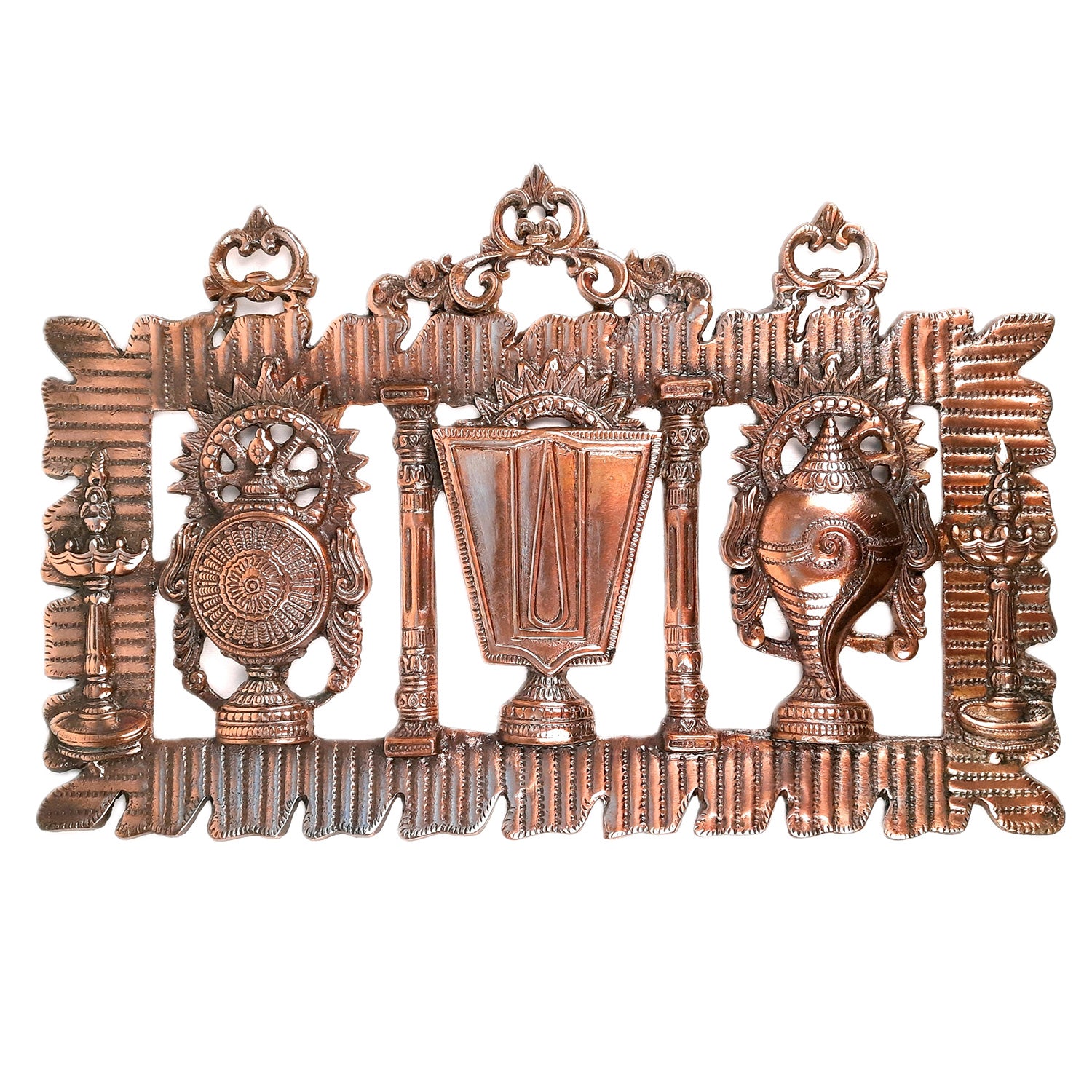 Shankh Chakra Namah Latkan Wall Hanging | Tirupati Balaji Door Hanging - For Home, Entrance, Main Gate Decor & Gift - 19 inch - Apkamart