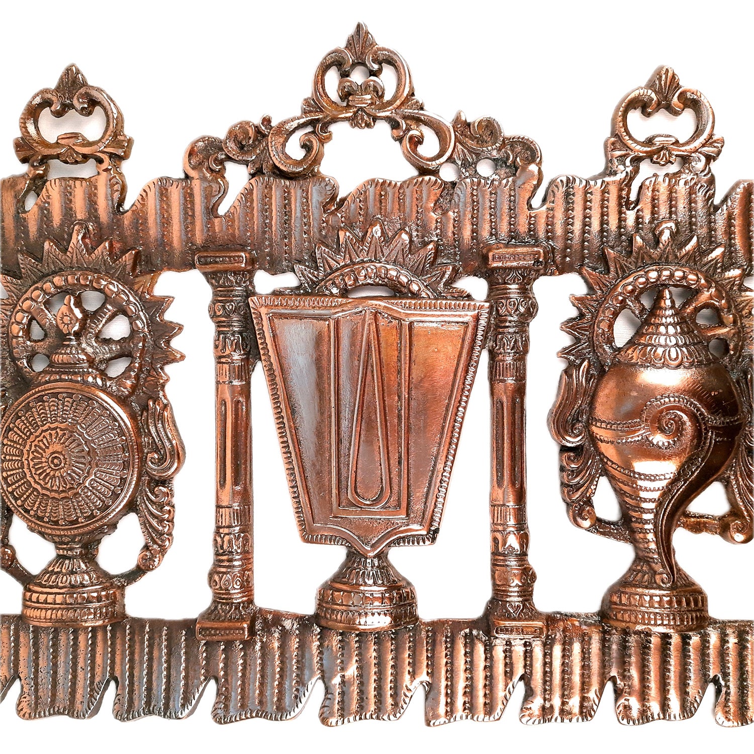 Shankh Chakra Namah Latkan Wall Hanging | Tirupati Balaji Door Hanging - For Home, Entrance, Main Gate Decor & Gift - 19 inch - Apkamart