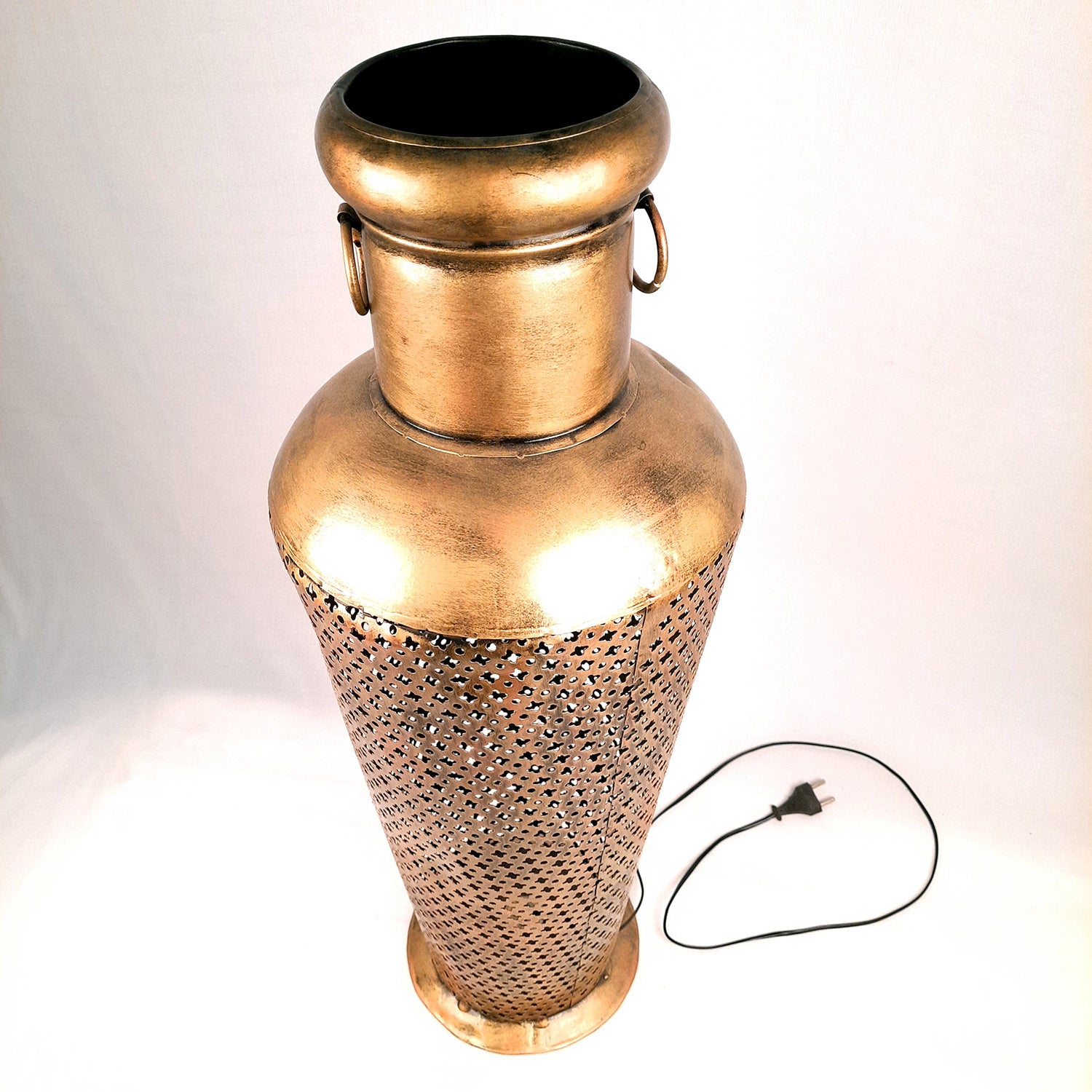 Vintage Vase With LED Light | Antique Vase Showpiece - for Living Room, Home, Corner Decor & Gift - 28 Inch - Apkamart