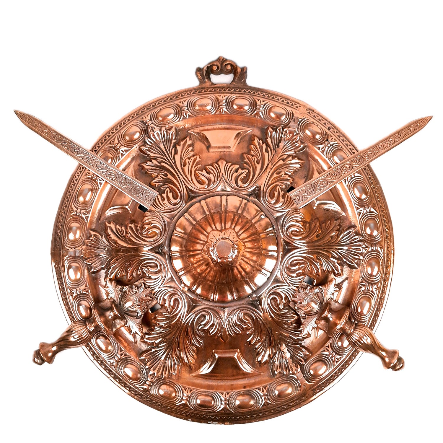 Majestic Dhal Talwar Wall Hanging | Sword & Shield Wall Decor Set - 26 Inch - Apkamart