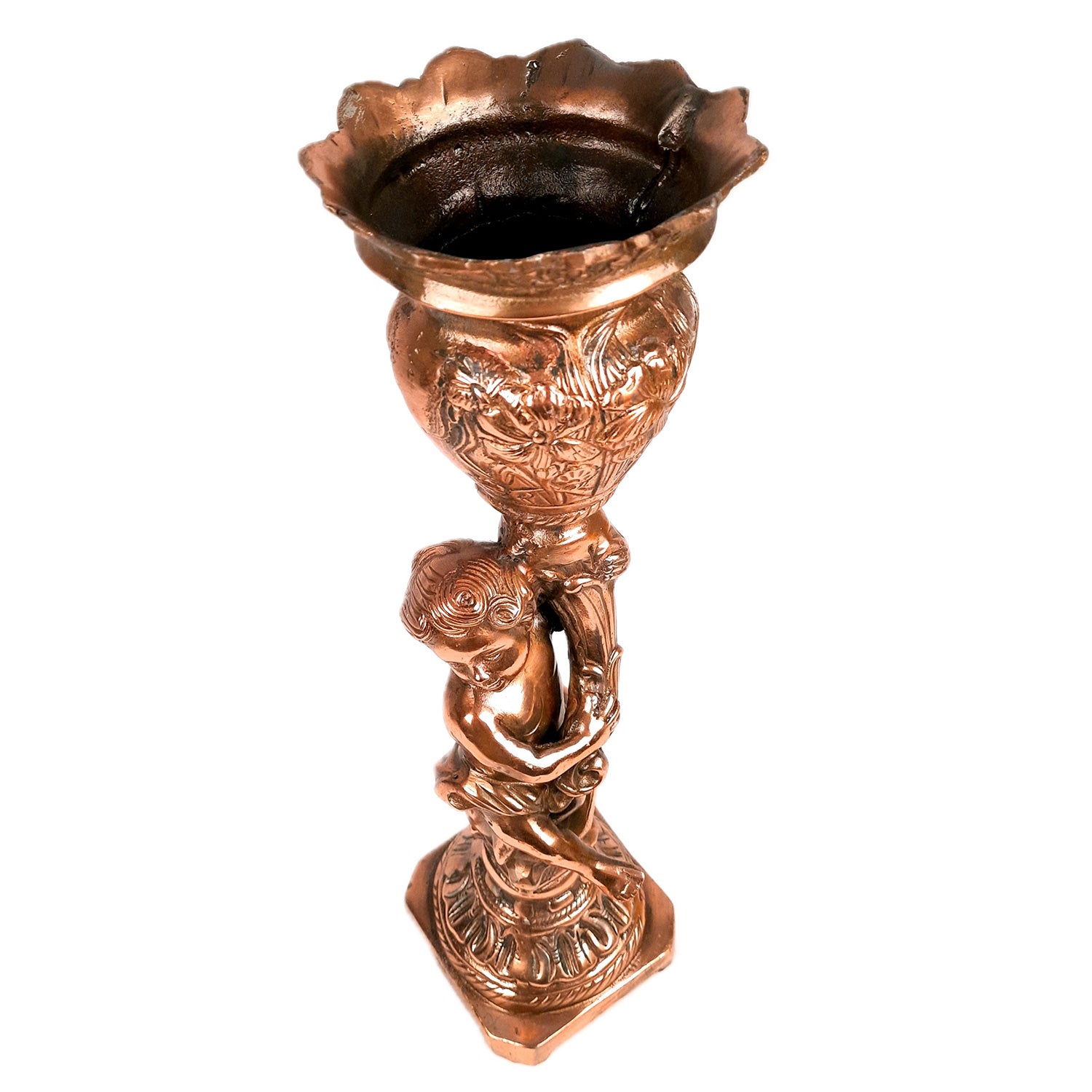 Antique Flowe Pot Big | Decorative Indoor Flower Pot - For Living Room, Home, Corner, Entrance Decor - 20 Inch - Apkamart