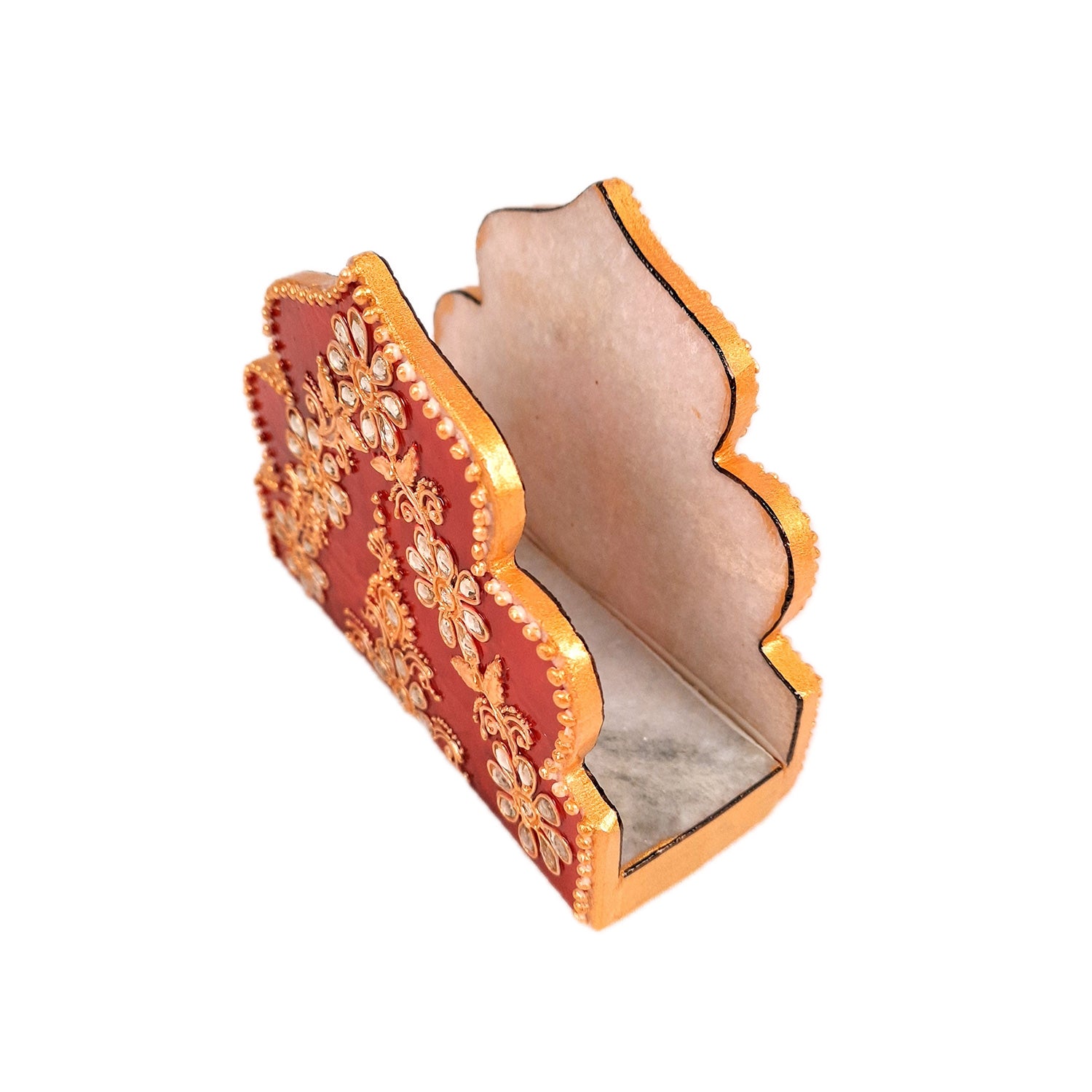 Tissue Paper Stand Marble | Napkin Holder | Tissue Dispenser Cum Holders with Intricate Handwork - For Home, Dining, Kitchen Decor & Gift - 5 Inch - Apkamart