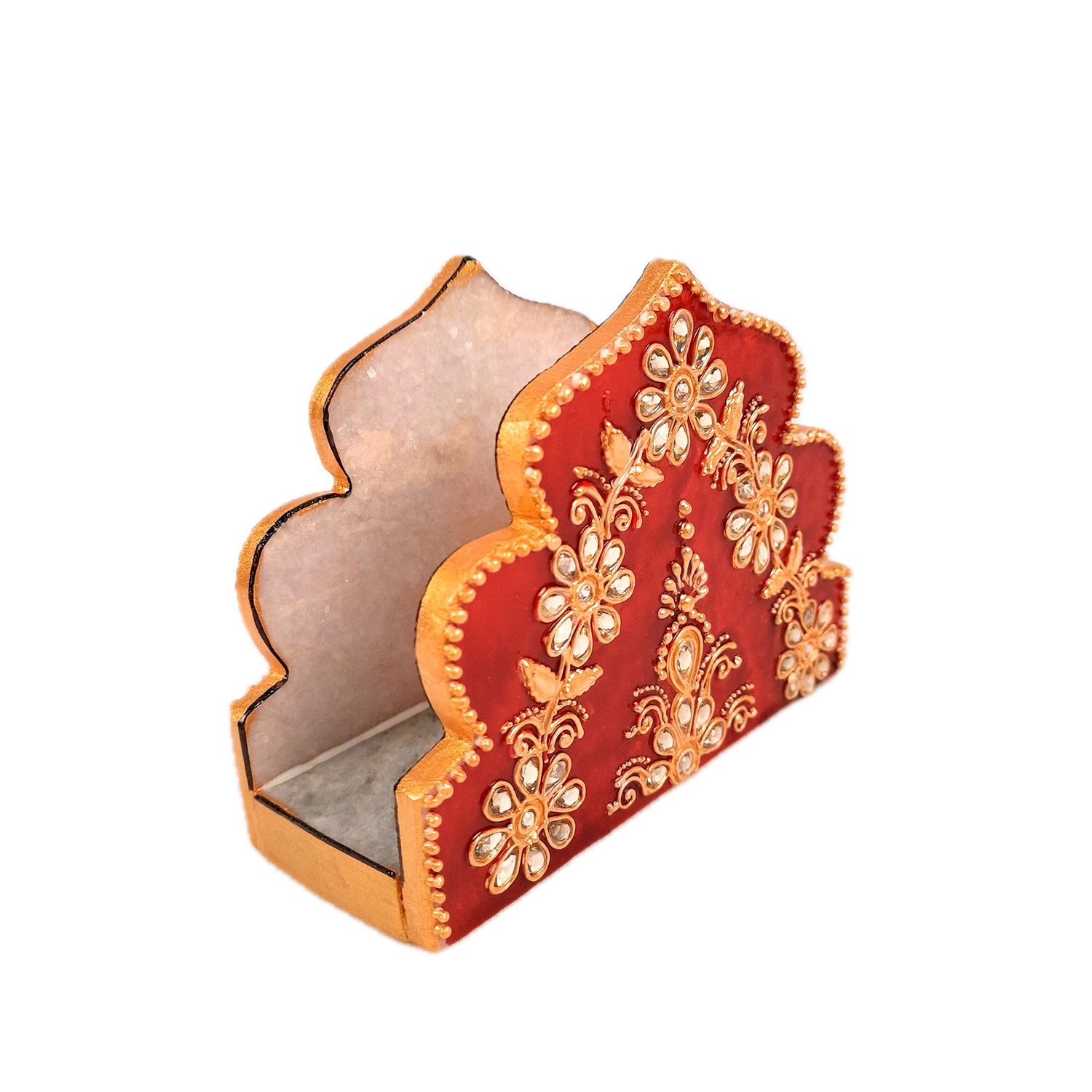 Tissue Paper Stand Marble | Napkin Holder | Tissue Dispenser Cum Holders with Intricate Handwork - For Home, Dining, Kitchen Decor & Gift - 5 Inch - Apkamart