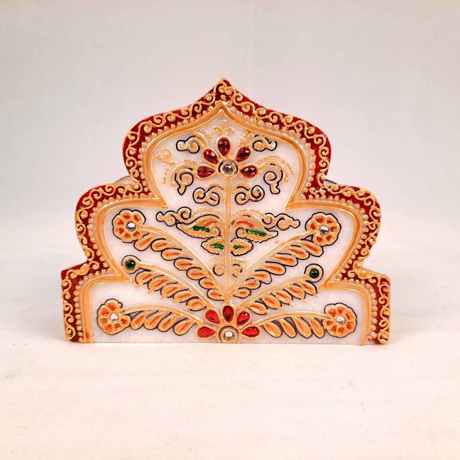 Marble Napkin Holder | Tissue Paper Stand Handcrafted | Tissue Dispenser for Home, Dining, Kitchen, and Center Table Decoration - 5 Inch - Apkamart