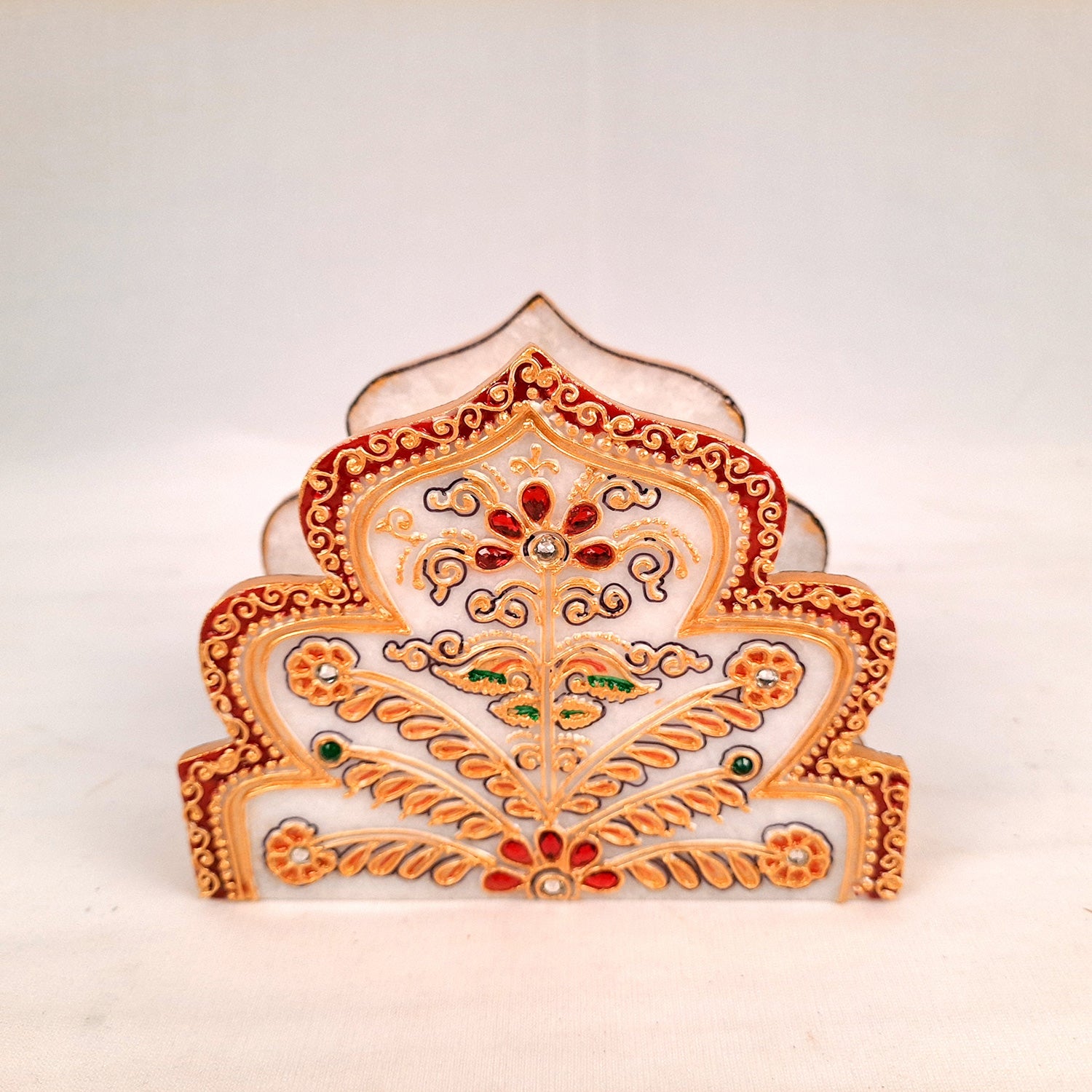 Marble Napkin Holder | Tissue Paper Stand Handcrafted | Tissue Dispenser for Home, Dining, Kitchen, and Center Table Decoration - 5 Inch - Apkamart