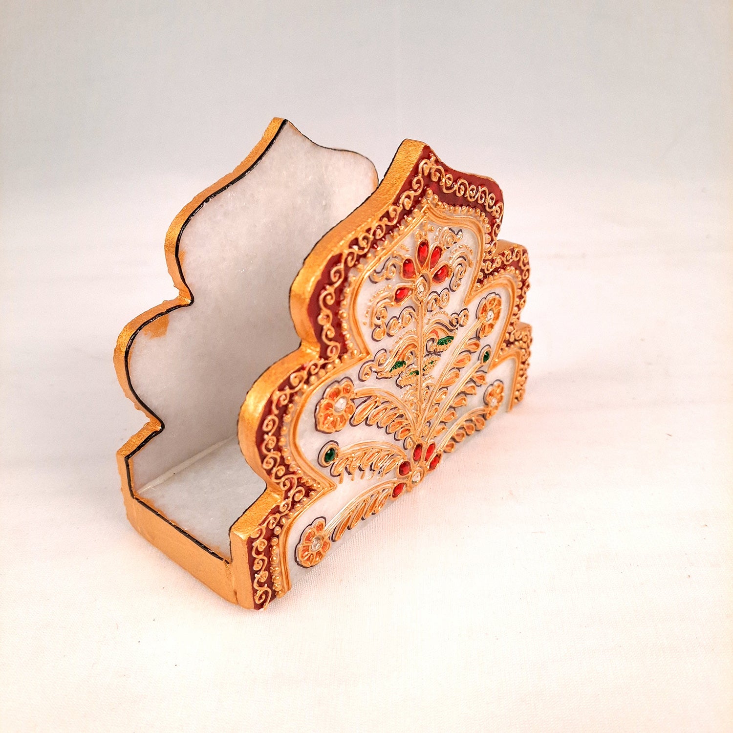 Marble Napkin Holder | Tissue Paper Stand Handcrafted | Tissue Dispenser for Home, Dining, Kitchen, and Center Table Decoration - 5 Inch - Apkamart