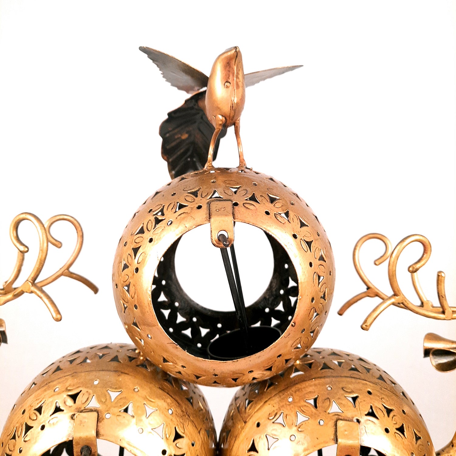 Tealight Holder Cum Decorative Showpiece - Deer Design | T Light Candle Stand with 3 Slots - For Home, Living Room, Corner Decor & Gifts - 24 Inch - Apkamart