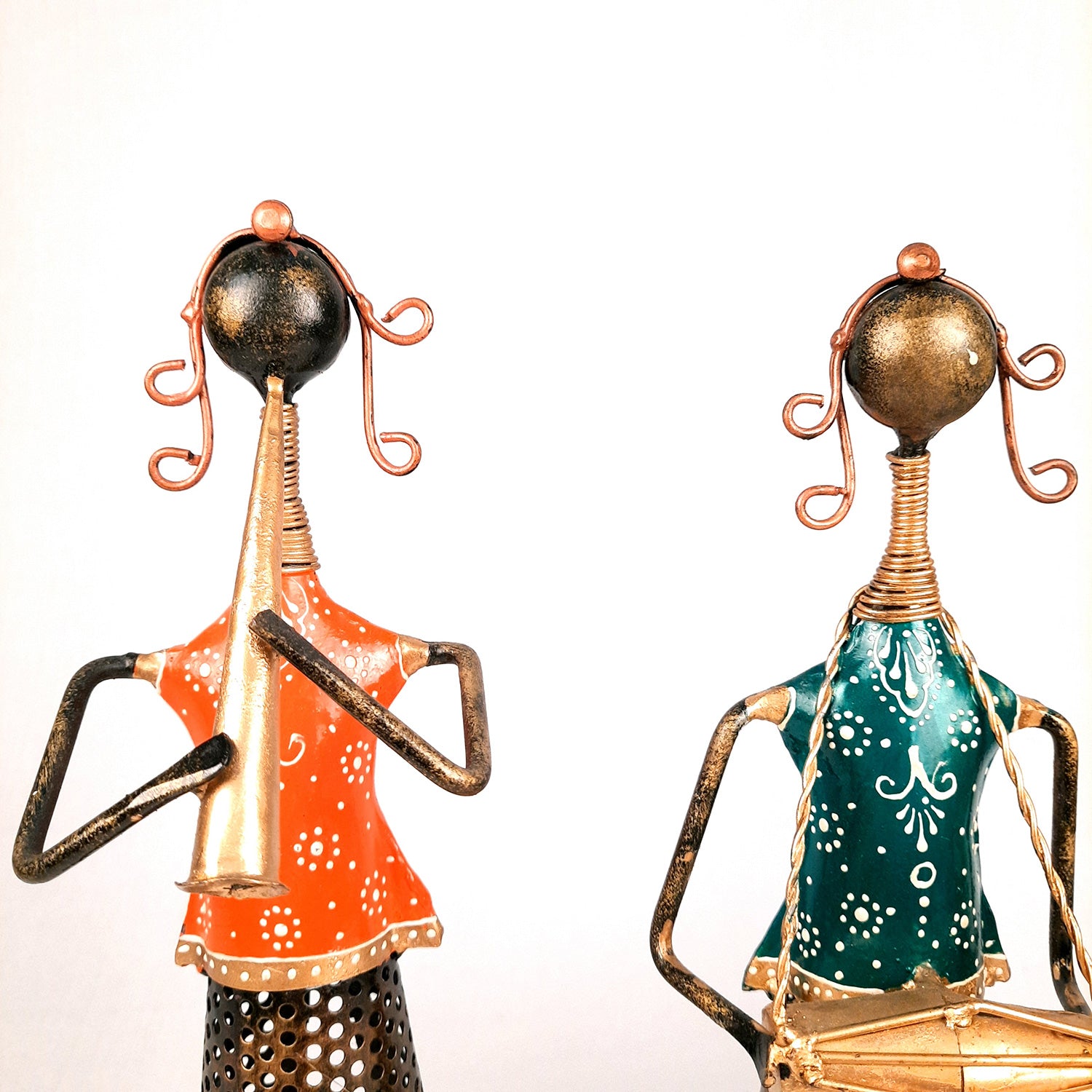 Tealight Holder - Musician Design | T Light Candle Holder - For Table & Shelf Decor - 14 inch (Set of 3) - Apkamart