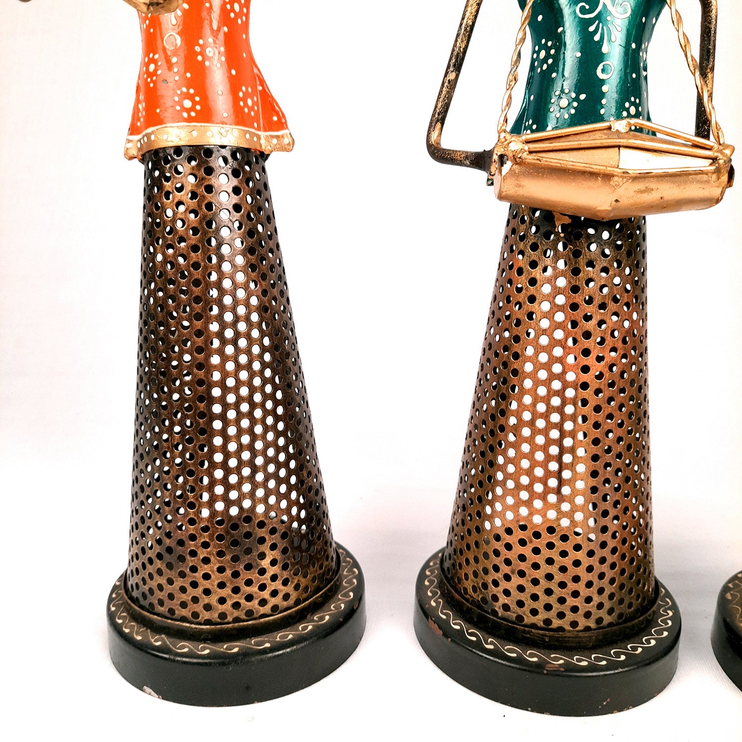 Tealight Holder - Musician Design | T Light Candle Holder - For Table & Shelf Decor - 14 inch (Set of 3) - Apkamart