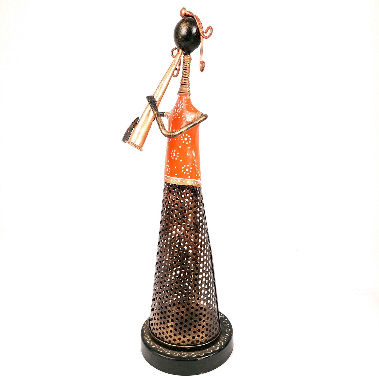 Tealight Holder - Musician Design | T Light Candle Holder - For Table & Shelf Decor - 14 inch (Set of 3) - Apkamart