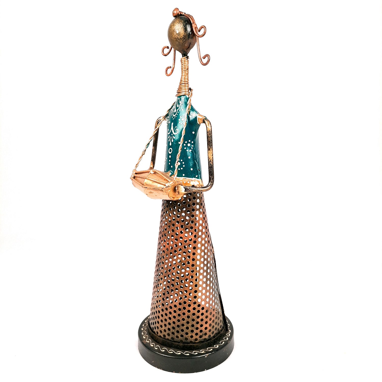 Tealight Holder - Musician Design | T Light Candle Holder - For Table & Shelf Decor - 14 inch (Set of 3) - Apkamart