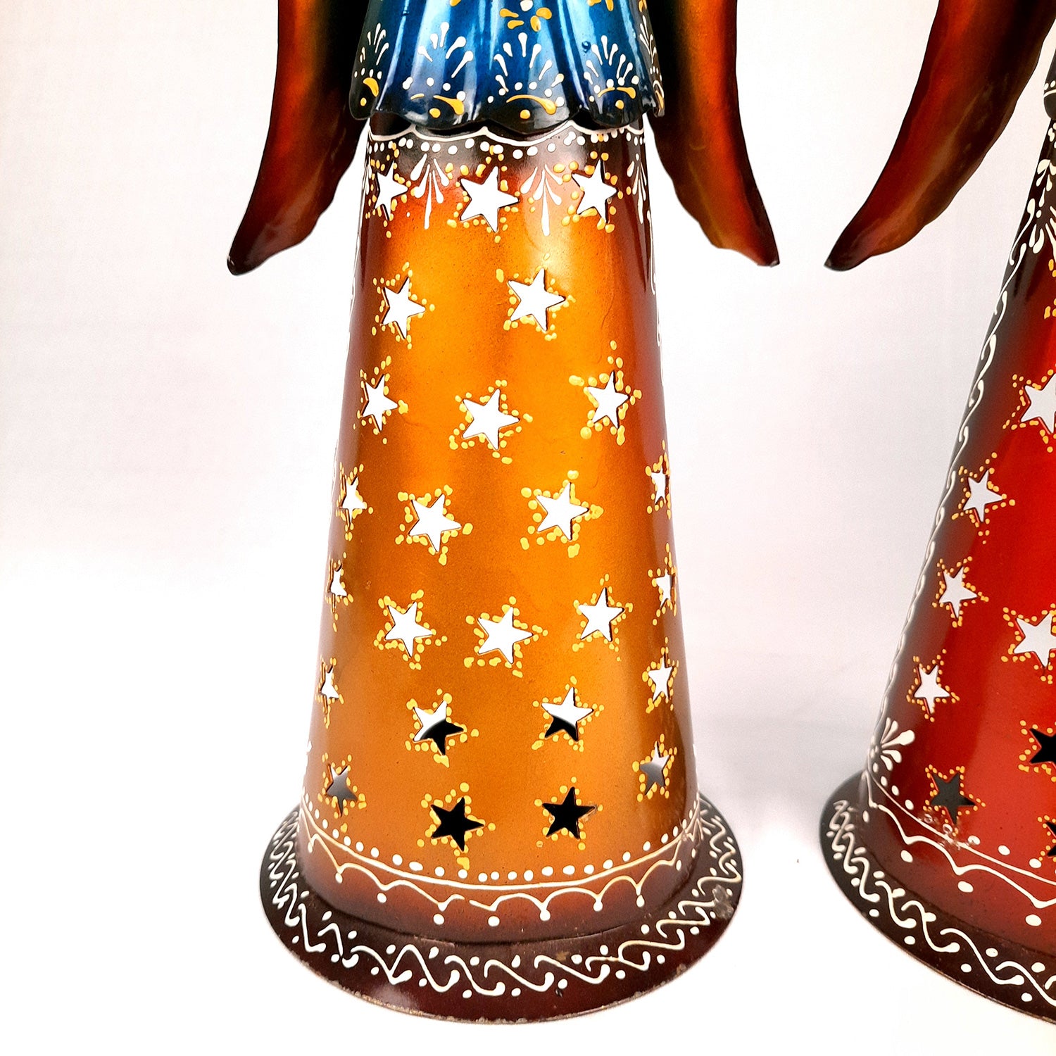 Tealight Holder Cum Decorative Showpiece - Angel Design | T Light Candle Holder - for Table, Shelf, Home, Living Room Decor & Gifts - 13 Inch (Set of 3)