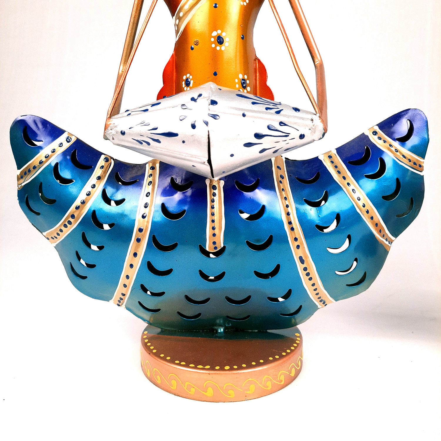 Tea Light Candle Holders - Musician Design | T Light Holder Cum Decorative Showpiece - For Table, Living Room, Shelf Decor & Gift - 14 Inch (Set of 2) - apkamart