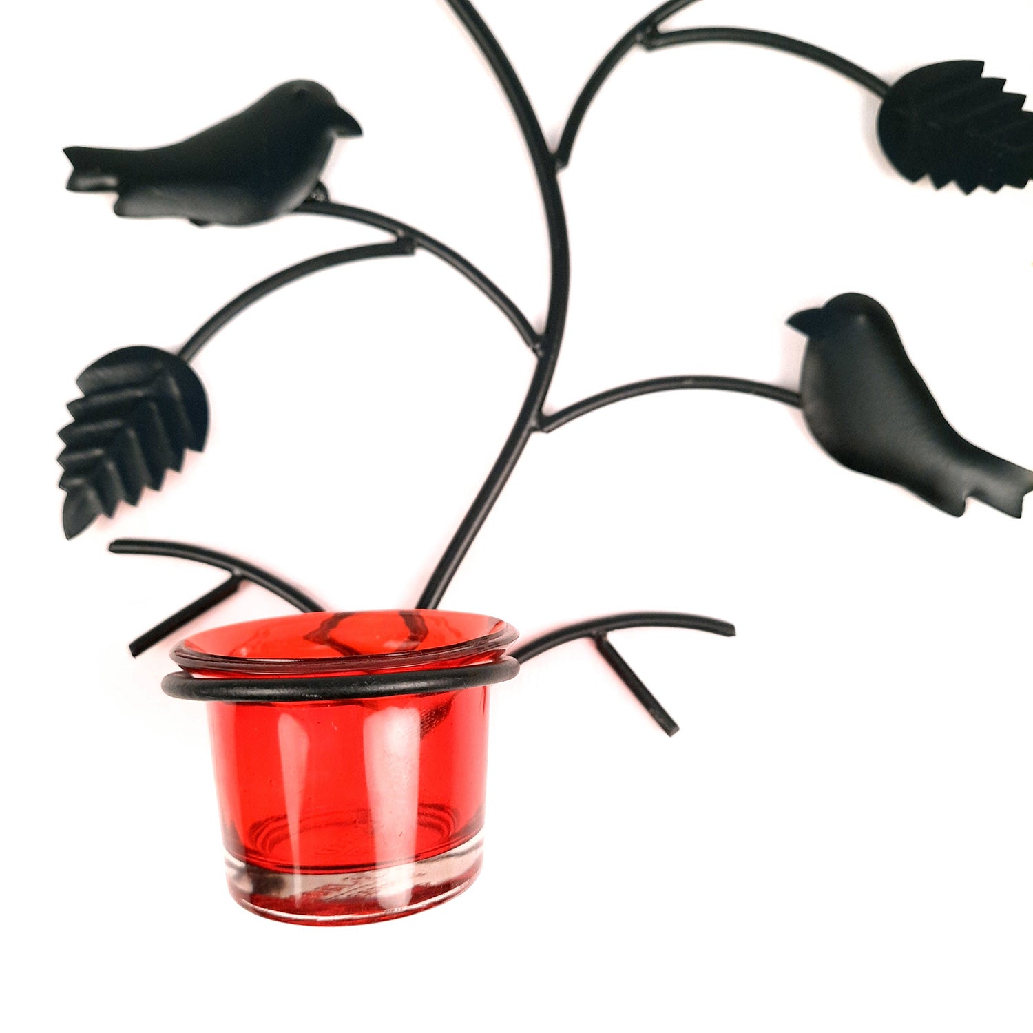 Tea Light Holder Wall Hanging | T Light Candle Stand With 1 Tea Light Holder Cup | Votive Holder - For Home, Wall Decor, Living Room, Hallway & Gifts - 13 Inch - Apkamart