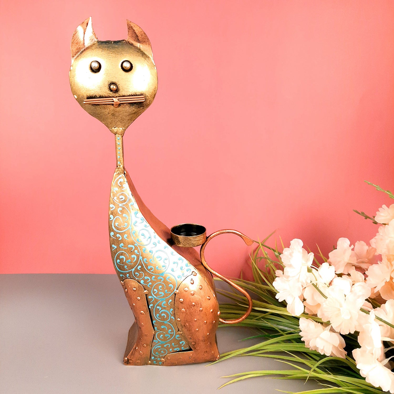 Decorative Tealight Candle Holders- Apkamart #Color_Blue