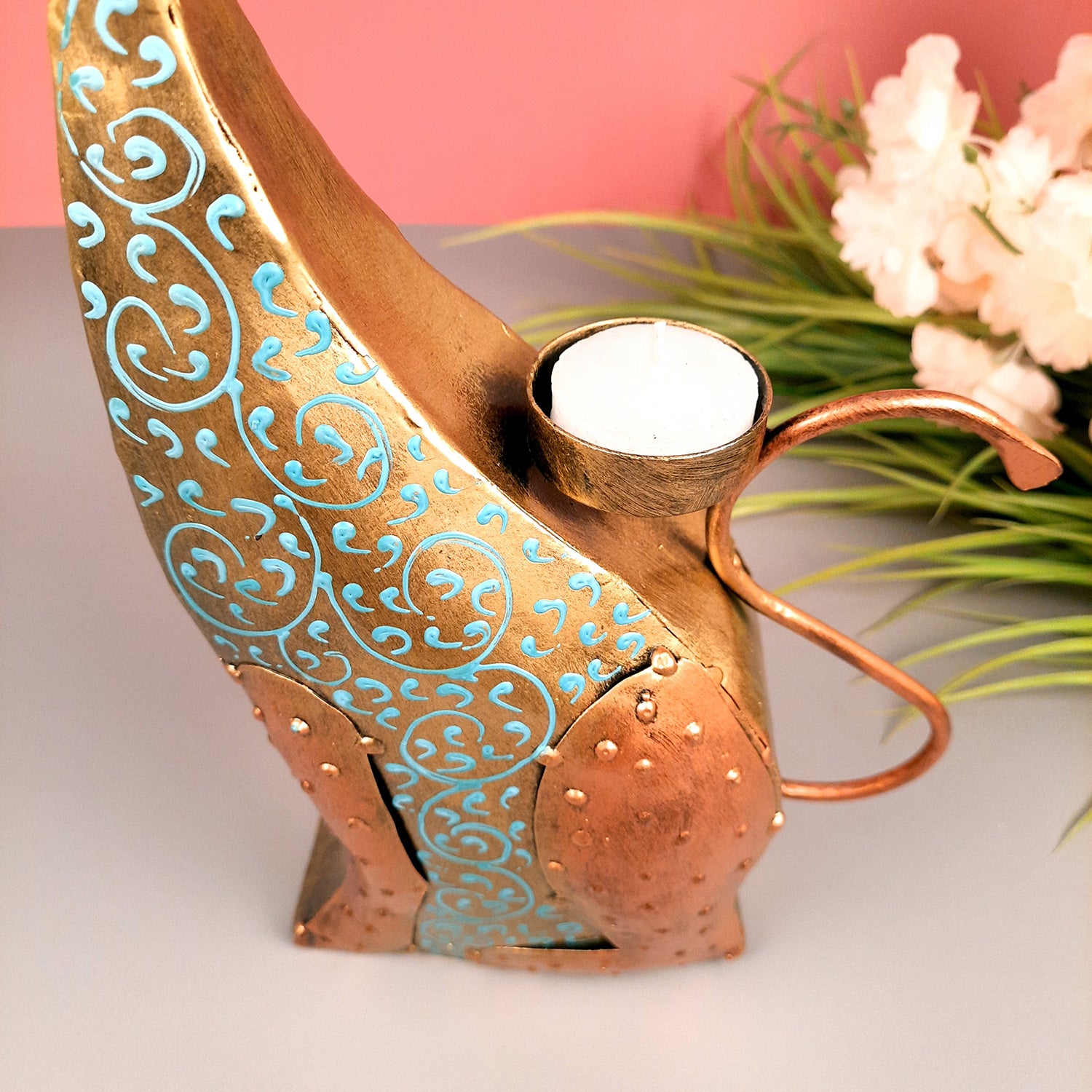 Decorative Tealight Candle Holders- Apkamart #Color_Blue