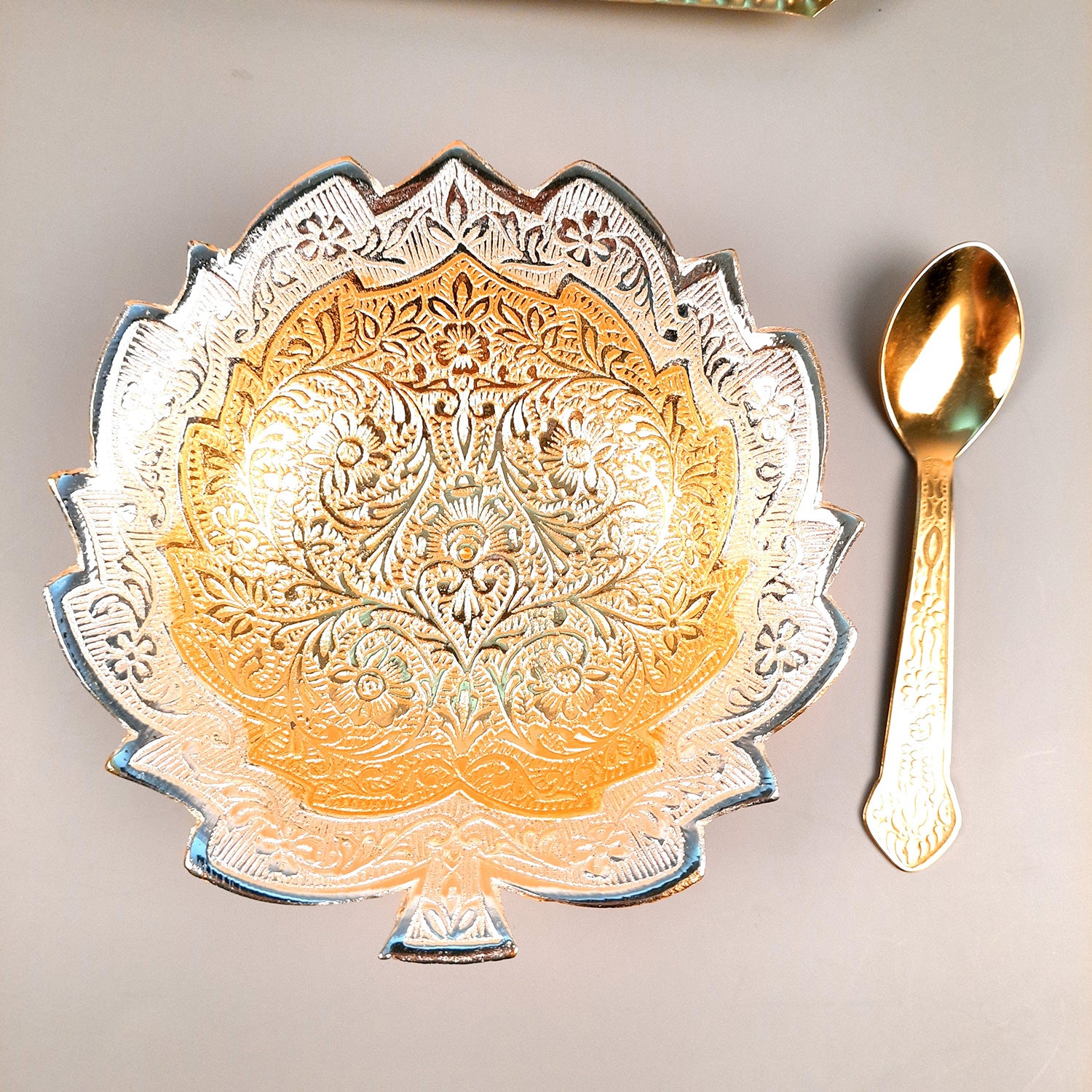 Dessert Bowl Set | Dry Fruit Serving Tray | Mukhwas / Mouth Freshener Serving Bowls - For Serving, Dining Table, Diwali Gift Set - Apkamart