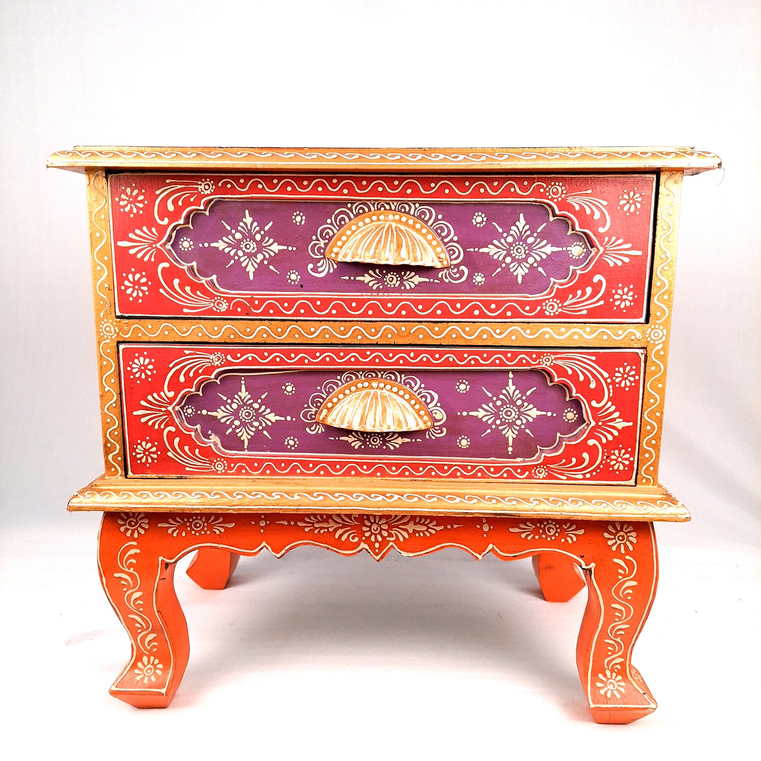 Wooden Table with Drawer Storage | Chest of Drawers - for Living Room, Bedroom, Side Stand Table, Night Stand for Home - 18 Inch - apkamart