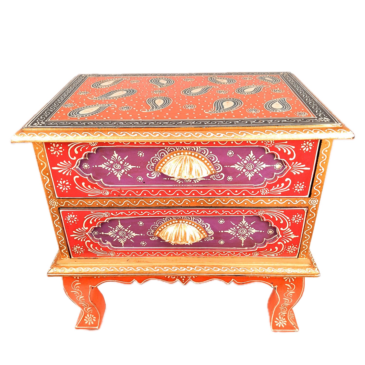 Wooden Table with Drawer Storage | Chest of Drawers - for Living Room, Bedroom, Side Stand Table, Night Stand for Home - 18 Inch - apkamart