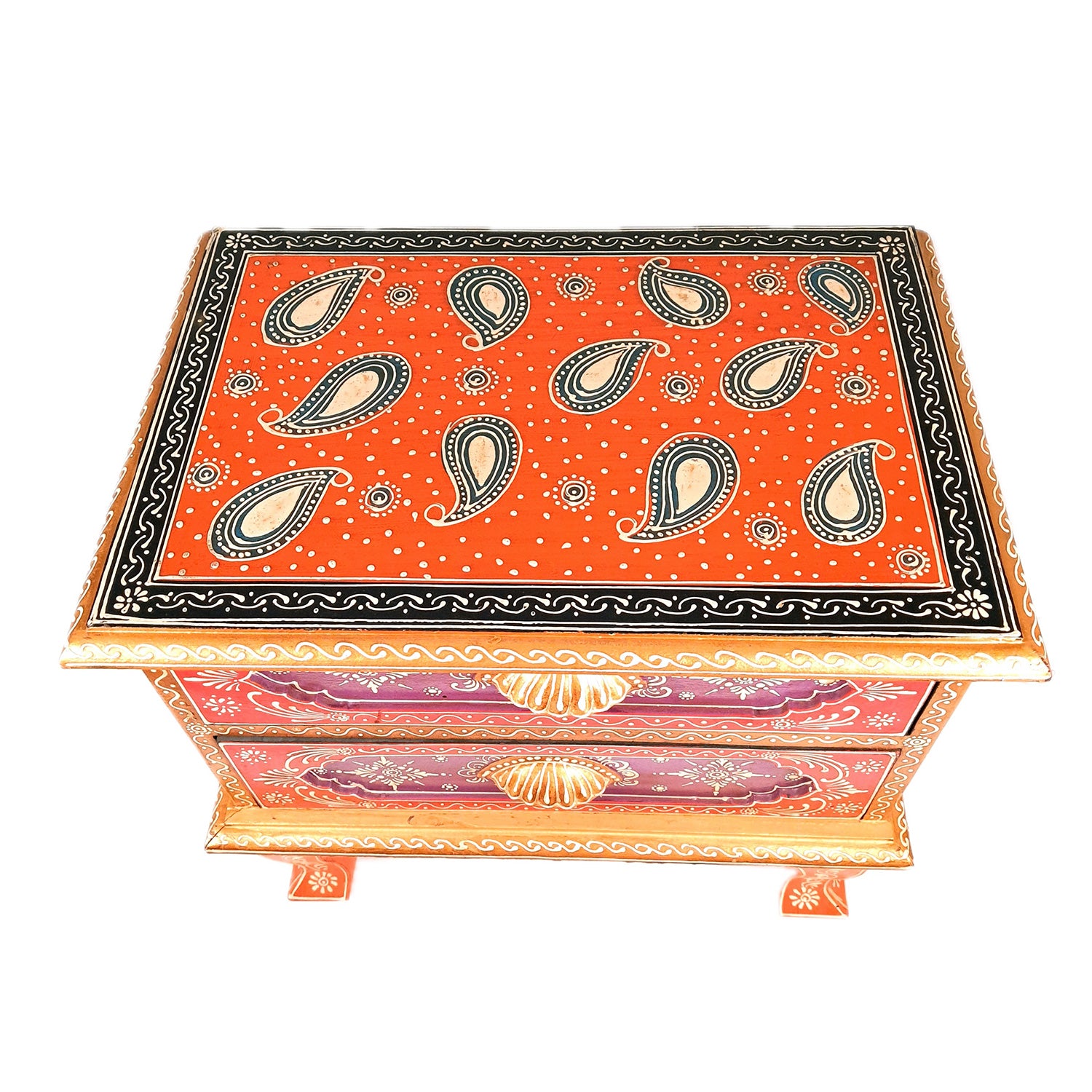 Wooden Table with Drawer Storage | Chest of Drawers - for Living Room, Bedroom, Side Stand Table, Night Stand for Home - 18 Inch - apkamart