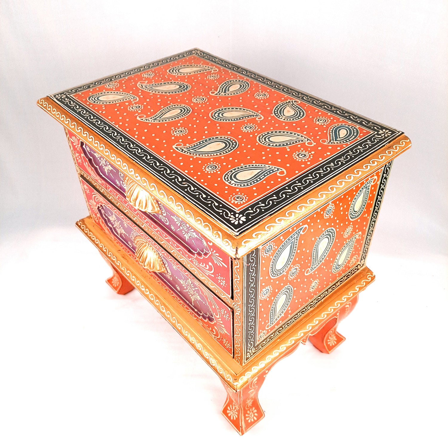 Wooden Table with Drawer Storage | Chest of Drawers - for Living Room, Bedroom, Side Stand Table, Night Stand for Home - 18 Inch - apkamart