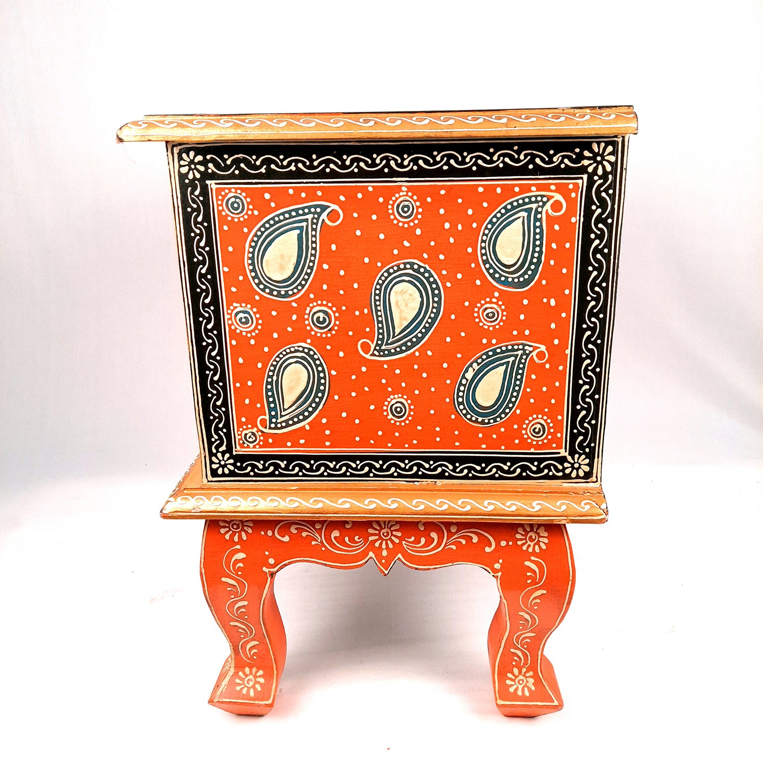 Wooden Table with Drawer Storage | Chest of Drawers - for Living Room, Bedroom, Side Stand Table, Night Stand for Home - 18 Inch - apkamart