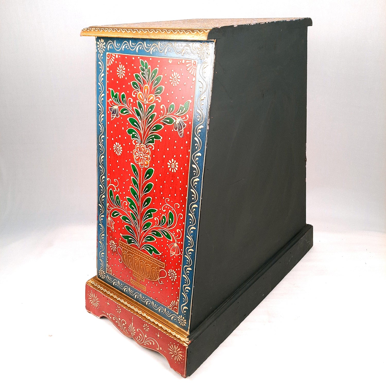 Wooden Drawer Table with 4 Drawer |Side Table Cum Chest of Drawers for Storage - for Bed Side Stand, Night Stand, Home, Living Room, Bedroom - 24 Inch - Apkamart