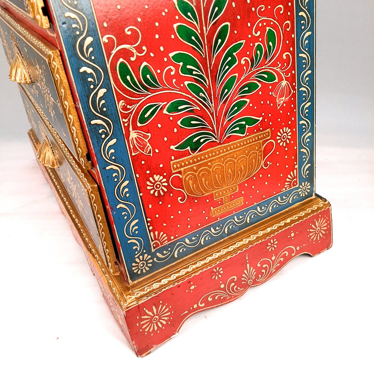 Wooden Drawer Table with 4 Drawer |Side Table Cum Chest of Drawers for Storage - for Bed Side Stand, Night Stand, Home, Living Room, Bedroom - 24 Inch - Apkamart