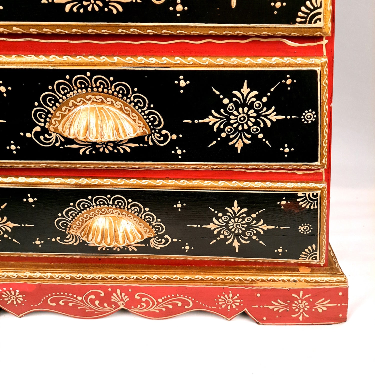 Wooden Drawer Table with 4 Drawer |Side Table Cum Chest of Drawers for Storage - for Bed Side Stand, Night Stand, Home, Living Room, Bedroom - 24 Inch - Apkamart