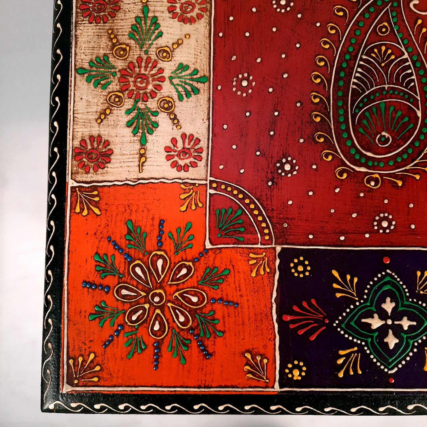 Jewellery Box with 4 Drawers | Handcrafted Jewellery Organizer for Rings, Earrings, Bangles, Watches | Decorative Jewellery Storage Box for Dressing Table - 14 Inch - Apkamart #Style_Design 2