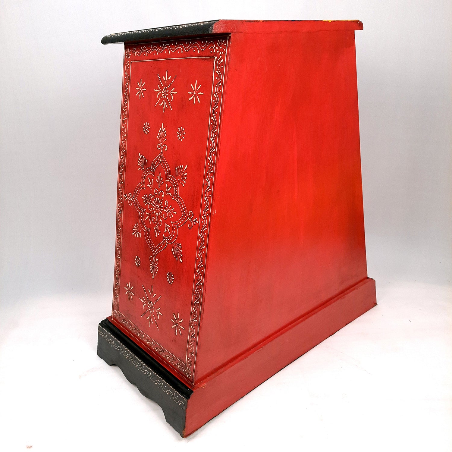 Jewellery Box with 4 Drawers | Handcrafted Jewellery Organizer for Rings, Earrings, Bangles, Watches | Decorative Jewellery Storage Box for Dressing Table - 14 Inch - Apkamart #Style_Design 2