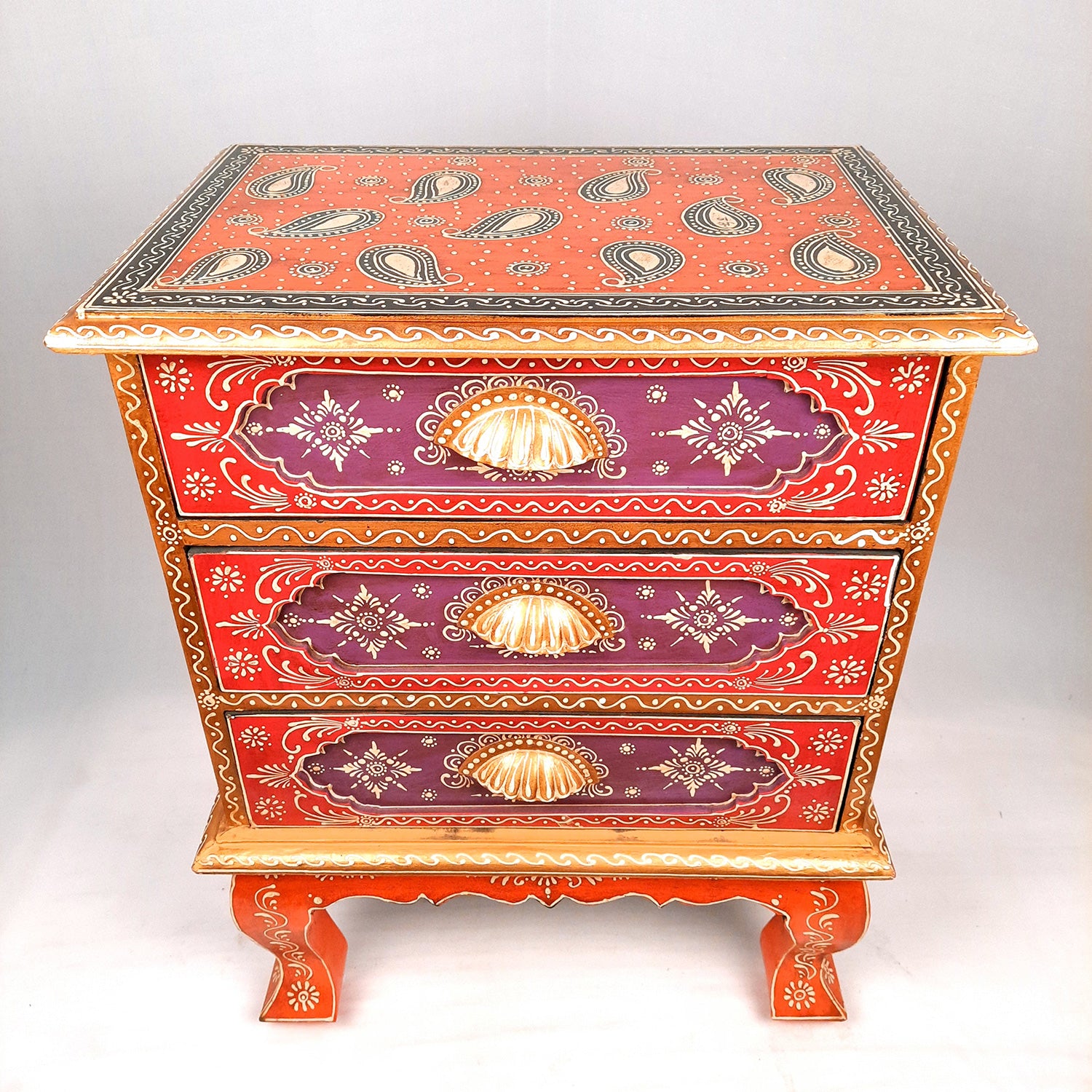 Bedside Table with 3 Drawer |Side Table Cum Chest of Drawers for Storage - for Bed Side Stand, Night Stand, Home, Living Room, Bedroom - 24 Inch - Apkamart