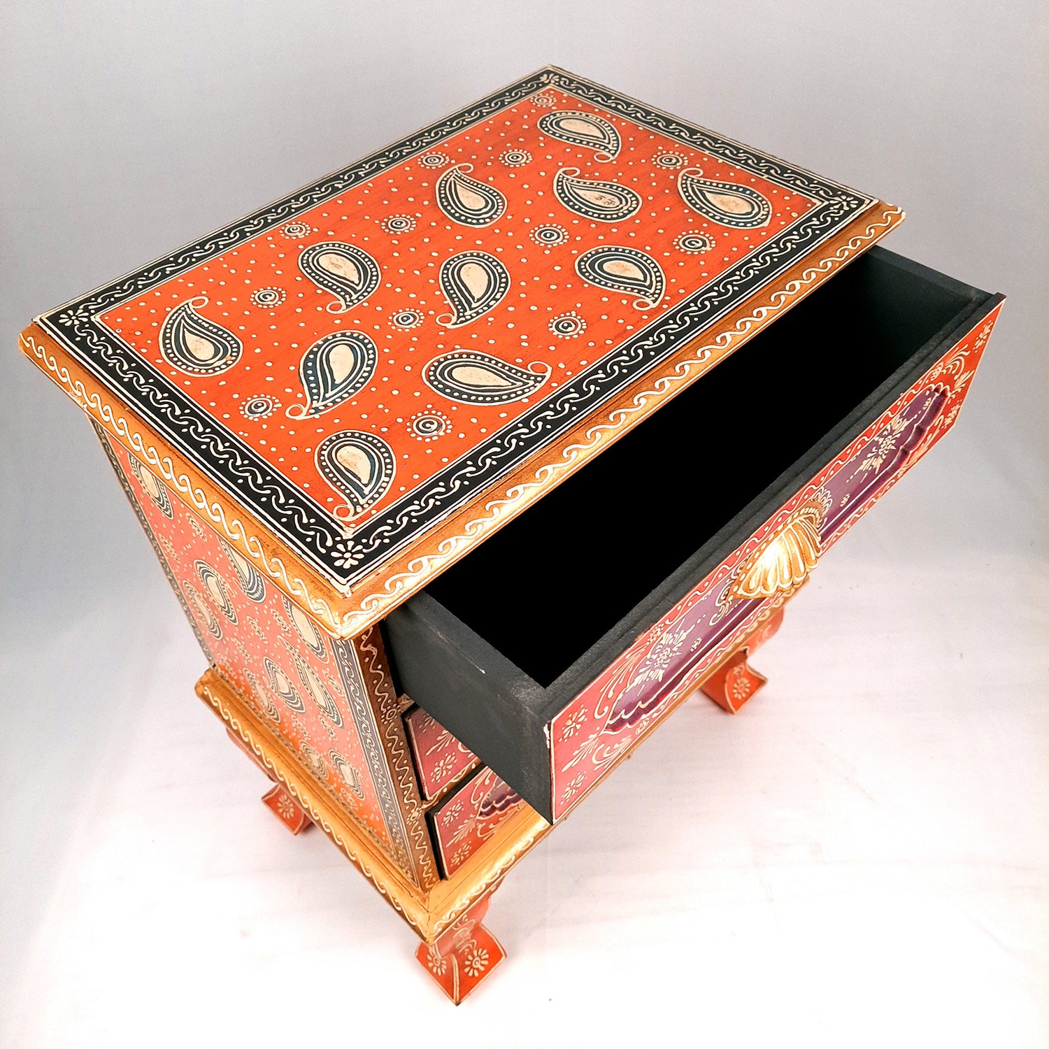 Bedside Table with 3 Drawer |Side Table Cum Chest of Drawers for Storage - for Bed Side Stand, Night Stand, Home, Living Room, Bedroom - 24 Inch - Apkamart