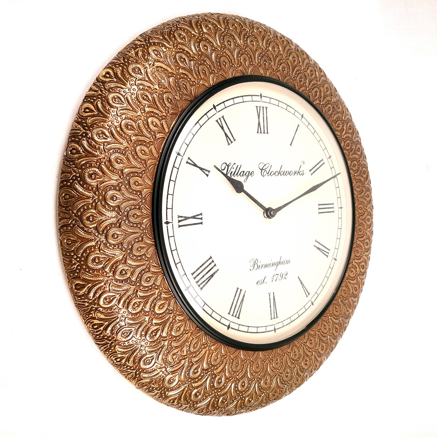 Vintage Wall Clock | Antique Clock Wall Mount - For Home, Living Room, Bedroom, Office & Hall Decoration | Wedding & Housewarming Gift - 18 Inch - Apkamart