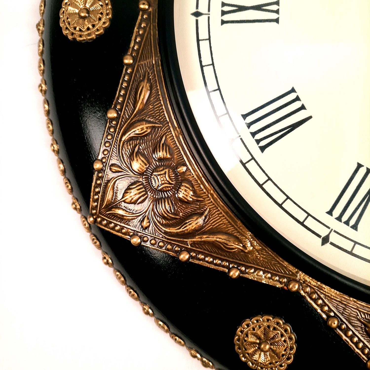 Wall Clock Vintage for Living Room | Wall Mount Clock With Premium Wood Finish & Brass Work - For Home, Office, Bedroom, Hall Decor | Wedding & Housewarming Gift - 18 Inch - Apkamart #Style_Design 2