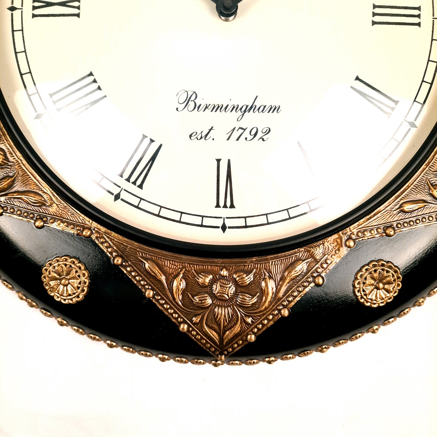 Wall Clock Vintage for Living Room | Wall Mount Clock With Premium Wood Finish & Brass Work - For Home, Office, Bedroom, Hall Decor | Wedding & Housewarming Gift - 18 Inch - Apkamart #Style_Design 2