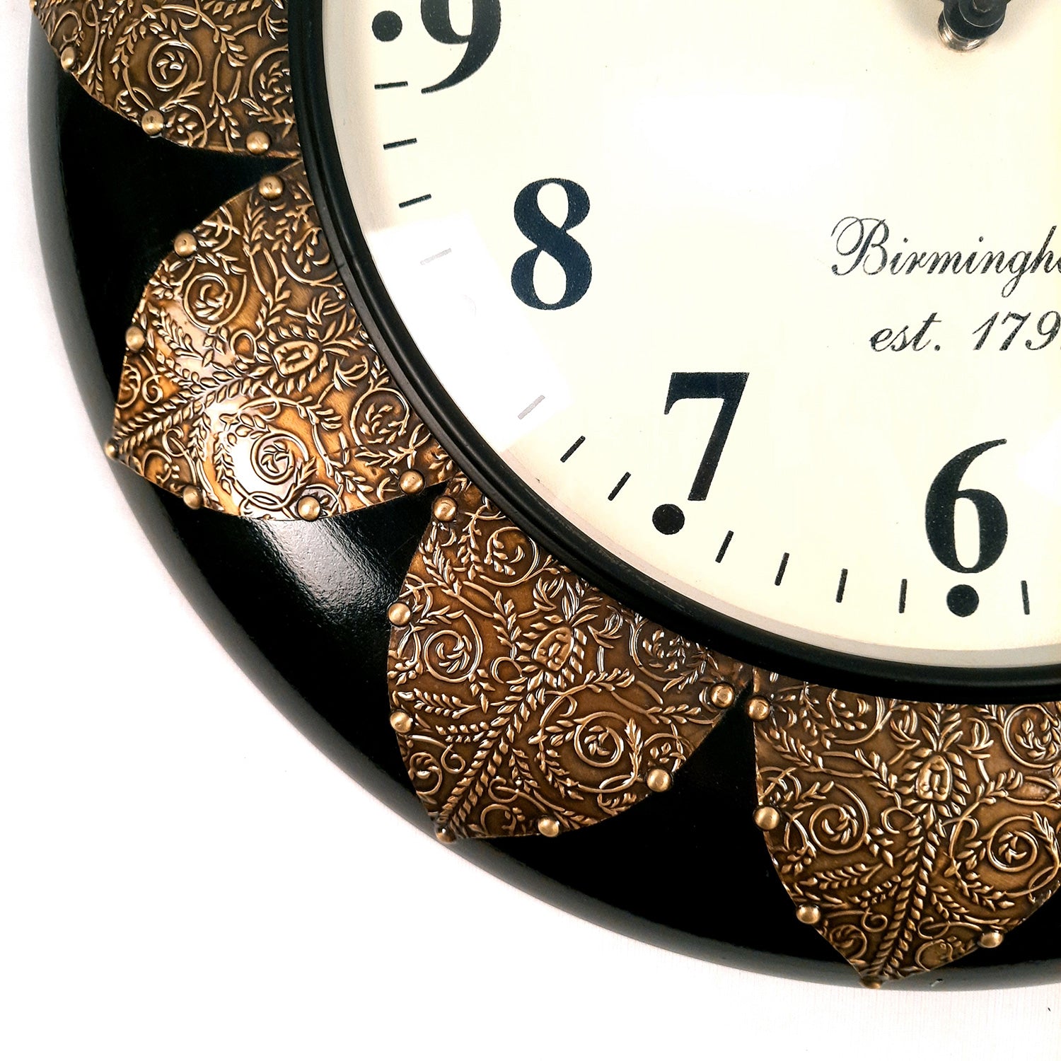 Wall Clock Wooden | Antique Clock With Premium Wood Finish & Brass Work - For Home, Living Room, Bedroom, Office & Hall Decoration | Wedding & Housewarming Gift - 18 Inch - Apkamart #Style_Design 2