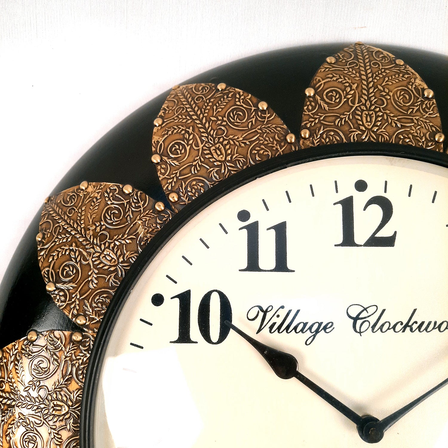 Wall Clock Wooden | Antique Clock With Premium Wood Finish & Brass Work - For Home, Living Room, Bedroom, Office & Hall Decoration | Wedding & Housewarming Gift - 18 Inch - Apkamart #Style_Design 2