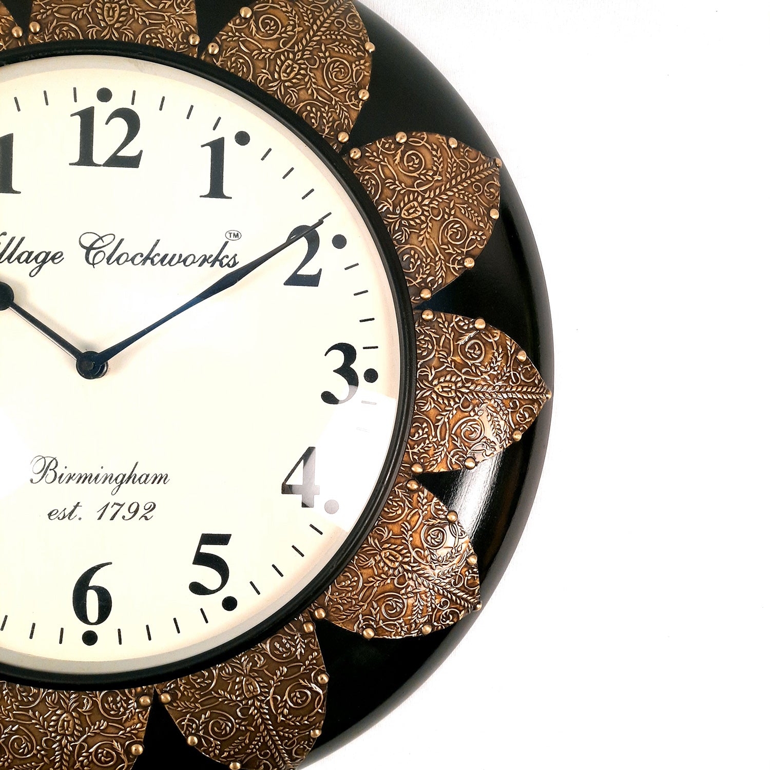 Wall Clock Wooden | Antique Clock With Premium Wood Finish & Brass Work - For Home, Living Room, Bedroom, Office & Hall Decoration | Wedding & Housewarming Gift - 18 Inch - Apkamart #Style_Design 2