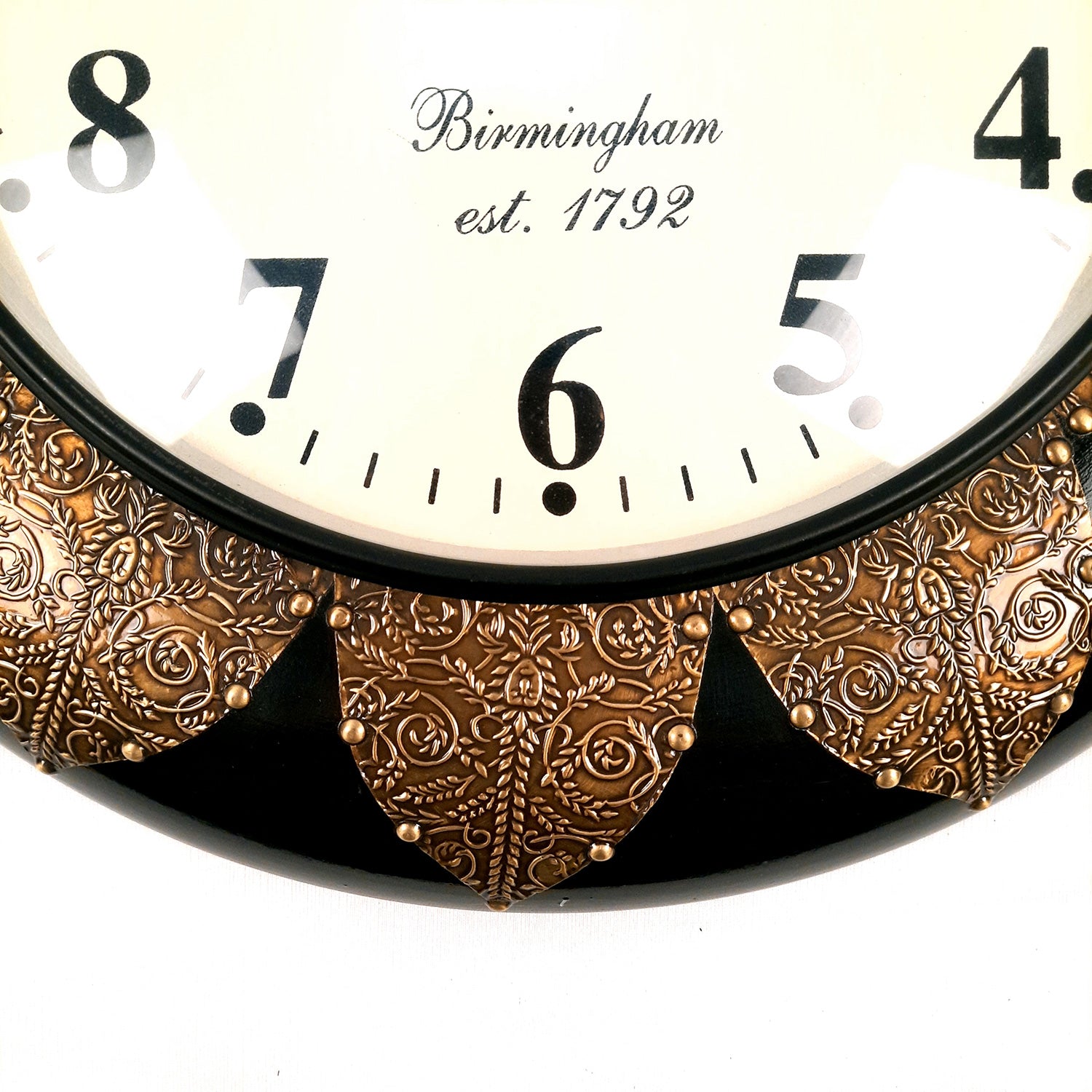 Wall Clock Wooden | Antique Clock With Premium Wood Finish & Brass Work - For Home, Living Room, Bedroom, Office & Hall Decoration | Wedding & Housewarming Gift - 18 Inch - Apkamart #Style_Design 2